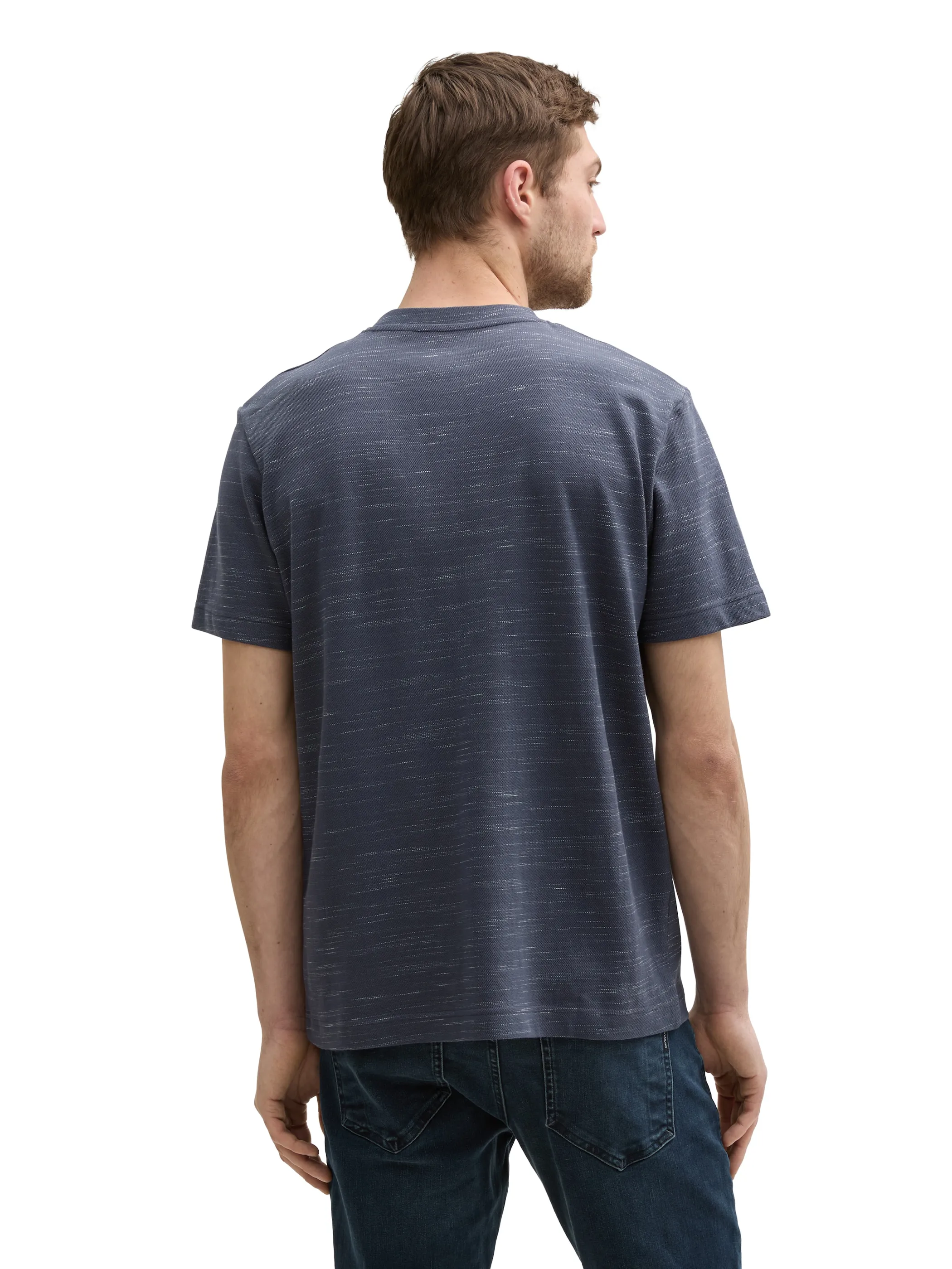 Tom Tailor 1046718 injected piquŽ® henley Grau 910667 10306 2 Tom Tailor 1046718 injected piquŽ® henley Grau 910667 10306 2