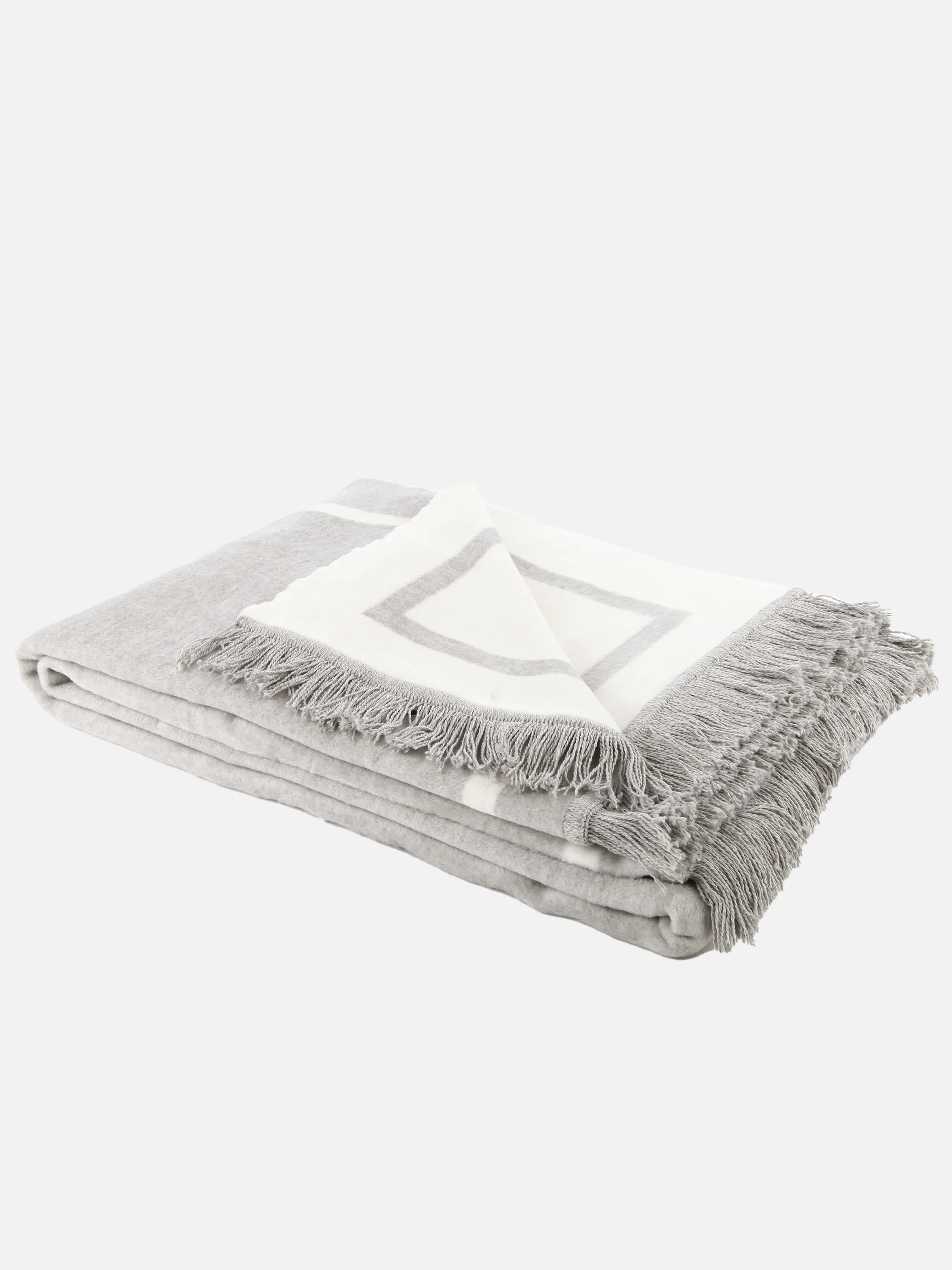 Harvey Miller Wohndecke mit Fransen 150x200 Grau 918521 GRAU 1