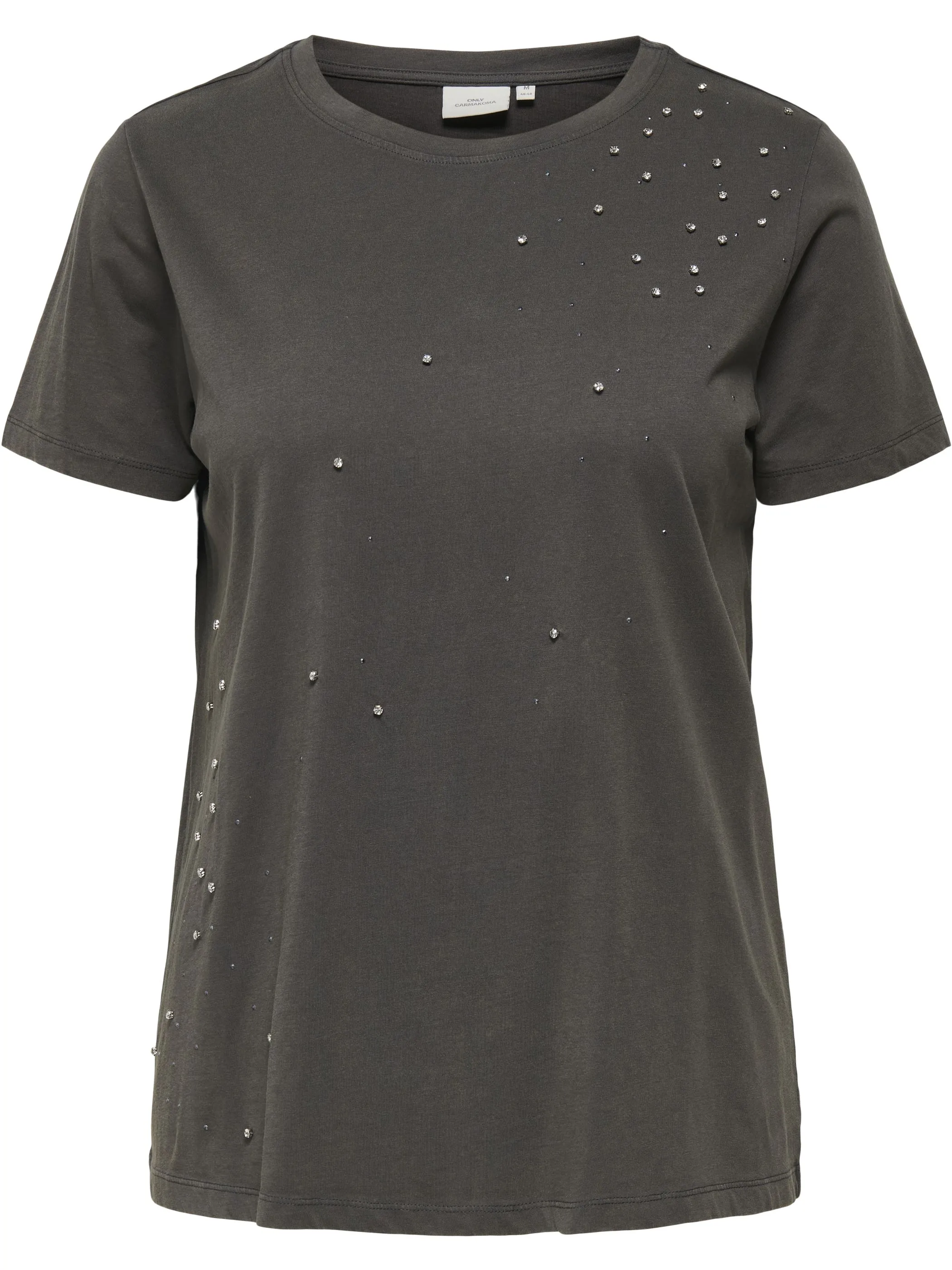 Only Carmakoma 15346102 CARLEN LIFE SS O-NECK Grau 909691 206073002 1