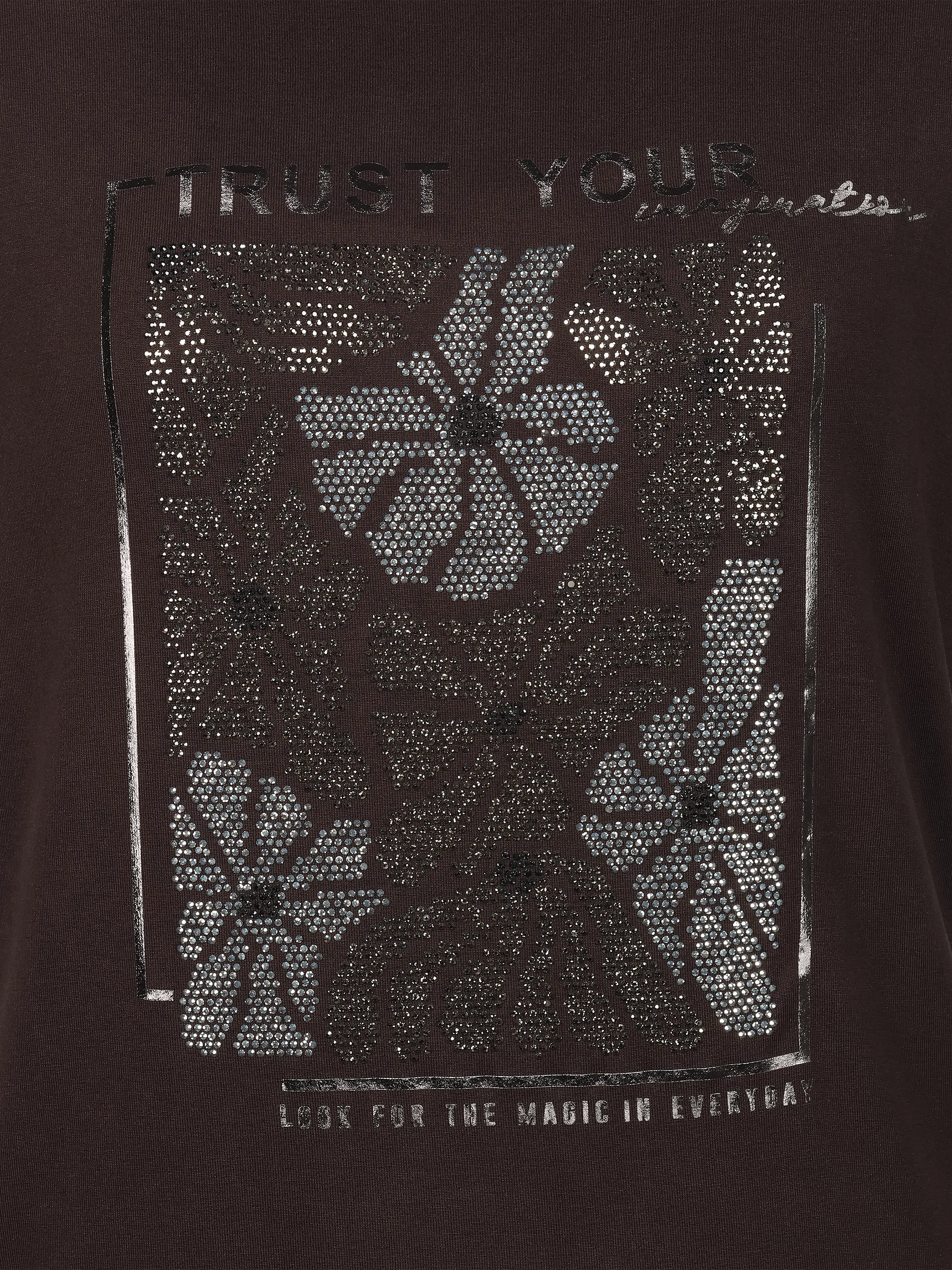 Lisa Tossa Da. T-Shirt m.Straßapplikation Braun 930529 CHOCOLATE 3