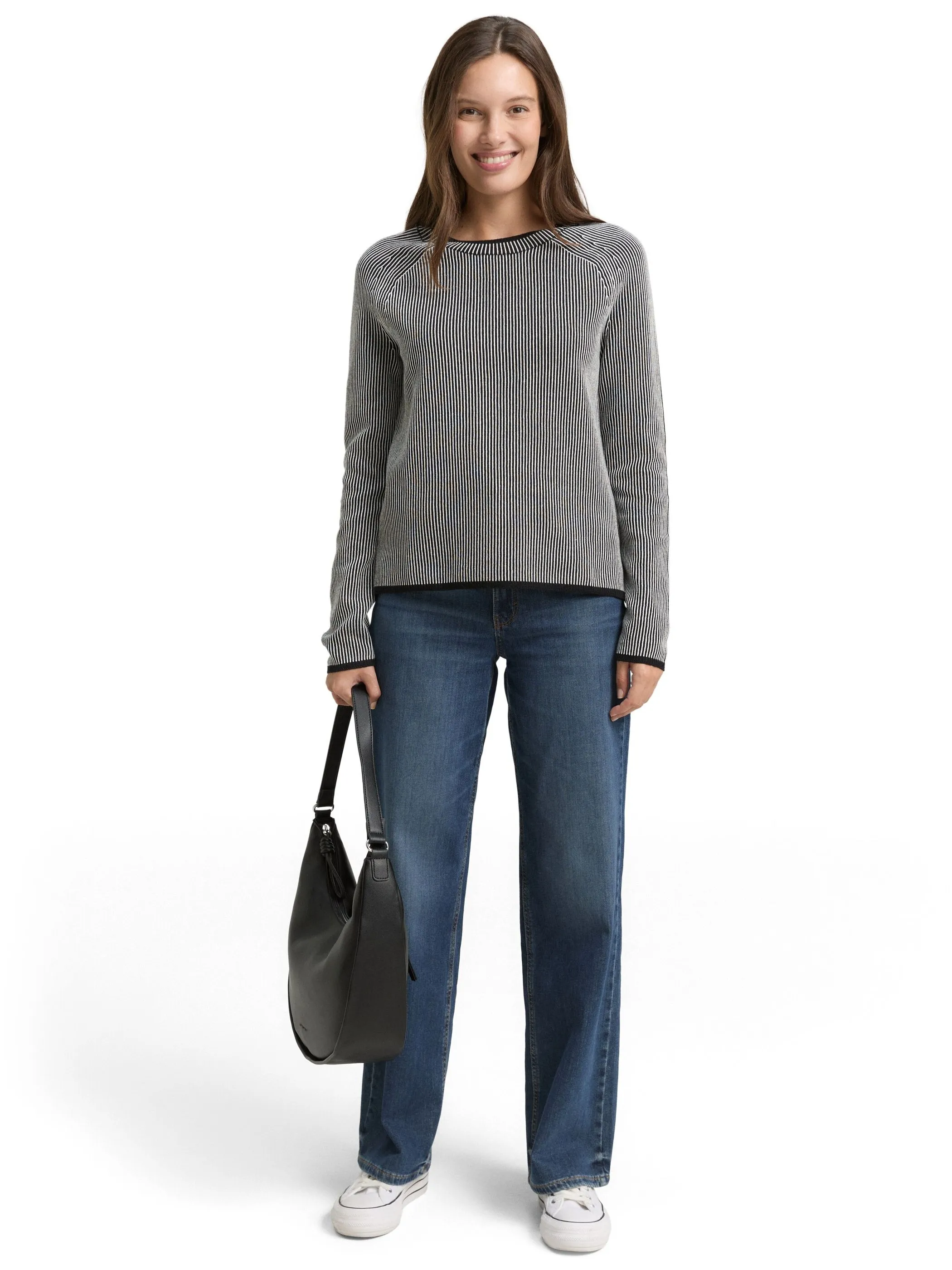 Tom Tailor 1049187 knit striped crewneck Schwarz 919040 39245 4