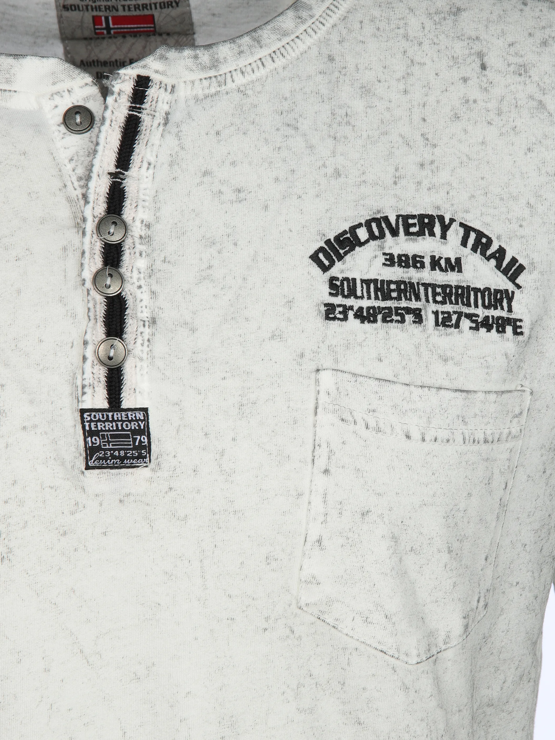 Southern Territory He. Henleyshirt 1/2 Arm washer Weiß 905108 OFF WHITE 3 Southern Territory He. Henleyshirt 1/2 Arm washer Weiß 905108 OFF WHITE 3