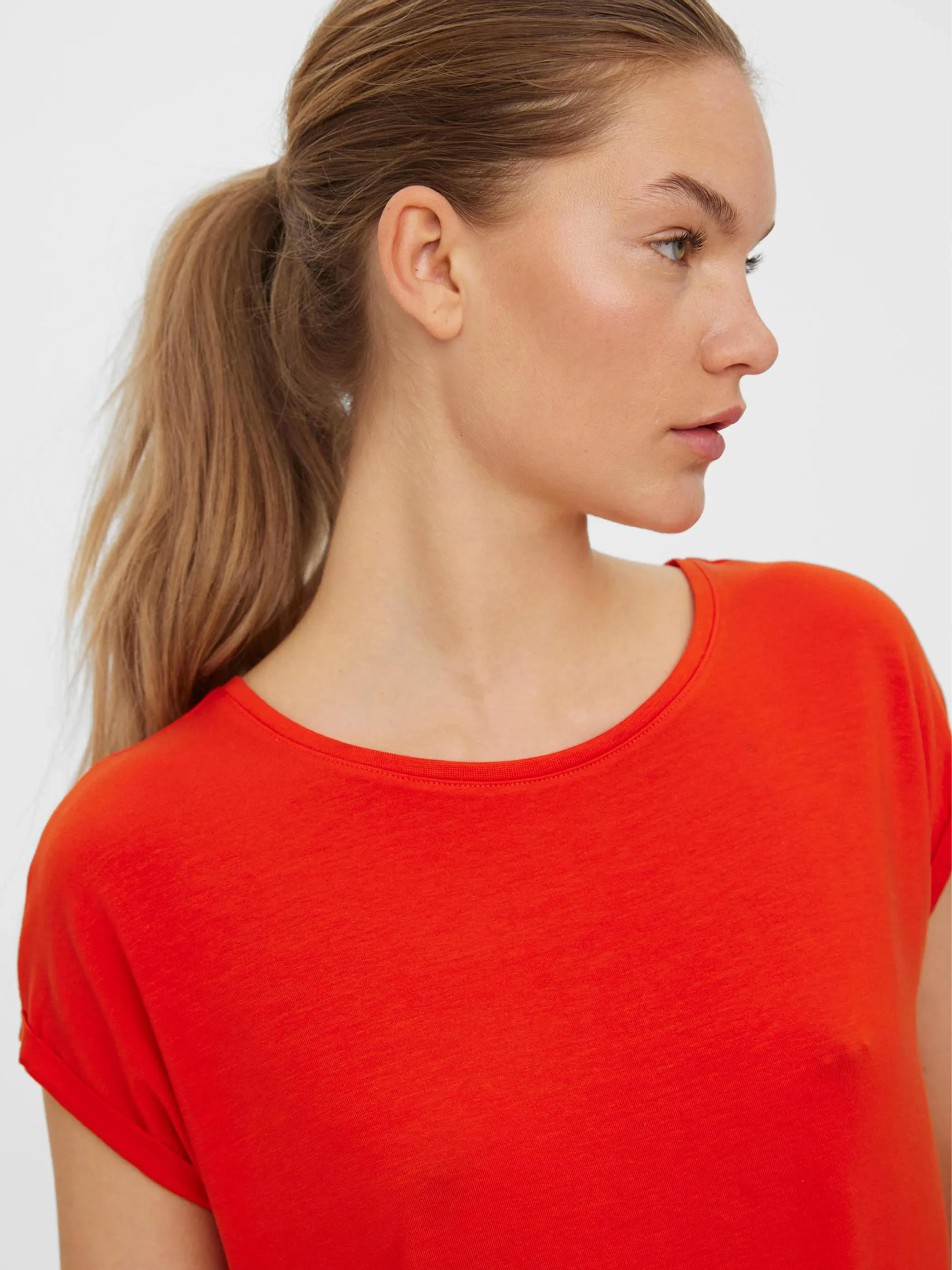 Vero Moda 10187159 VMAWARE PLAIN SS TOP Orange 767201 220171 3 Vero Moda 10187159 VMAWARE PLAIN SS TOP Orange 767201 220171 3