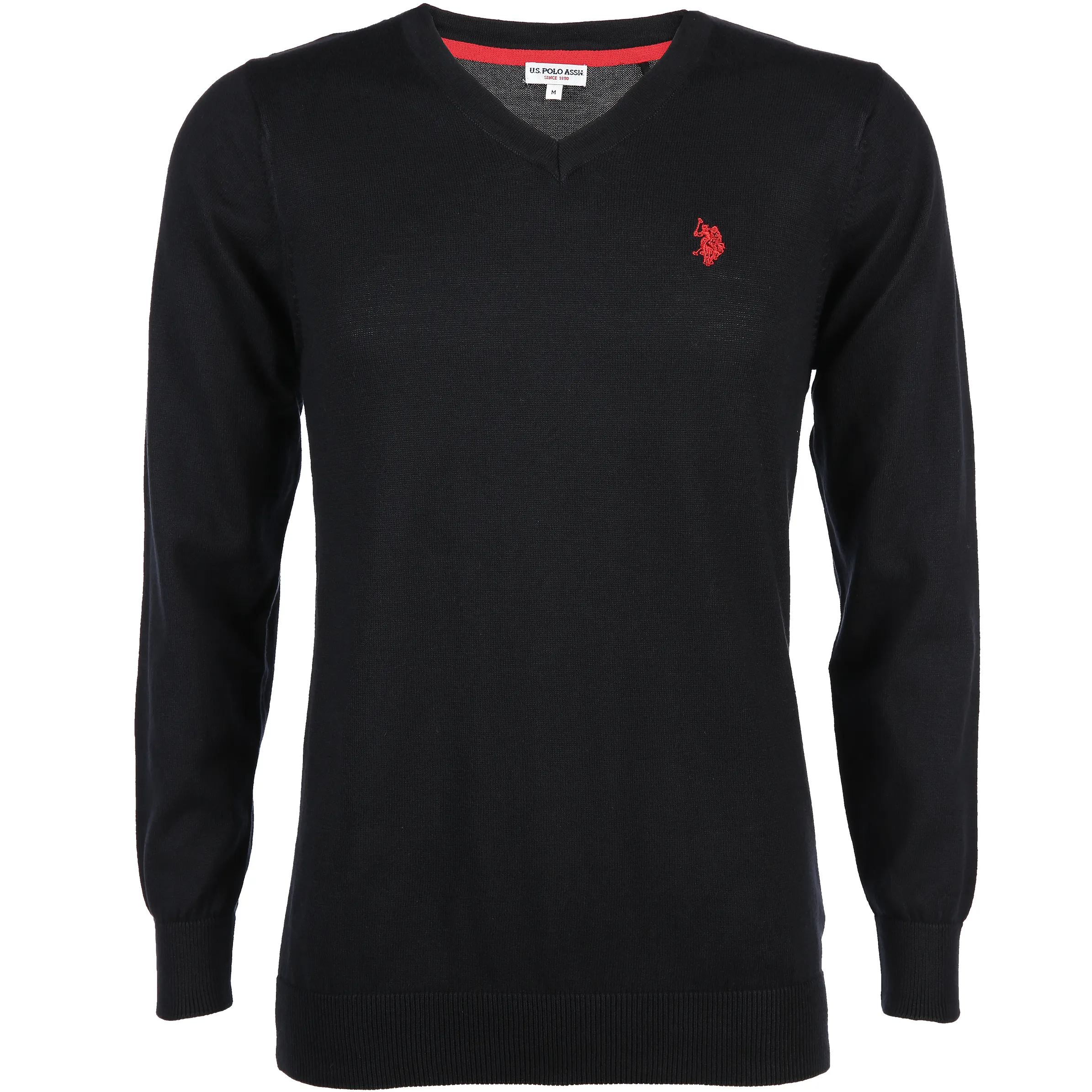 U.S. Polo Assn. He. Pullover U.S. Polo V-Neck Schwarz 799159 SCHWARZ 1