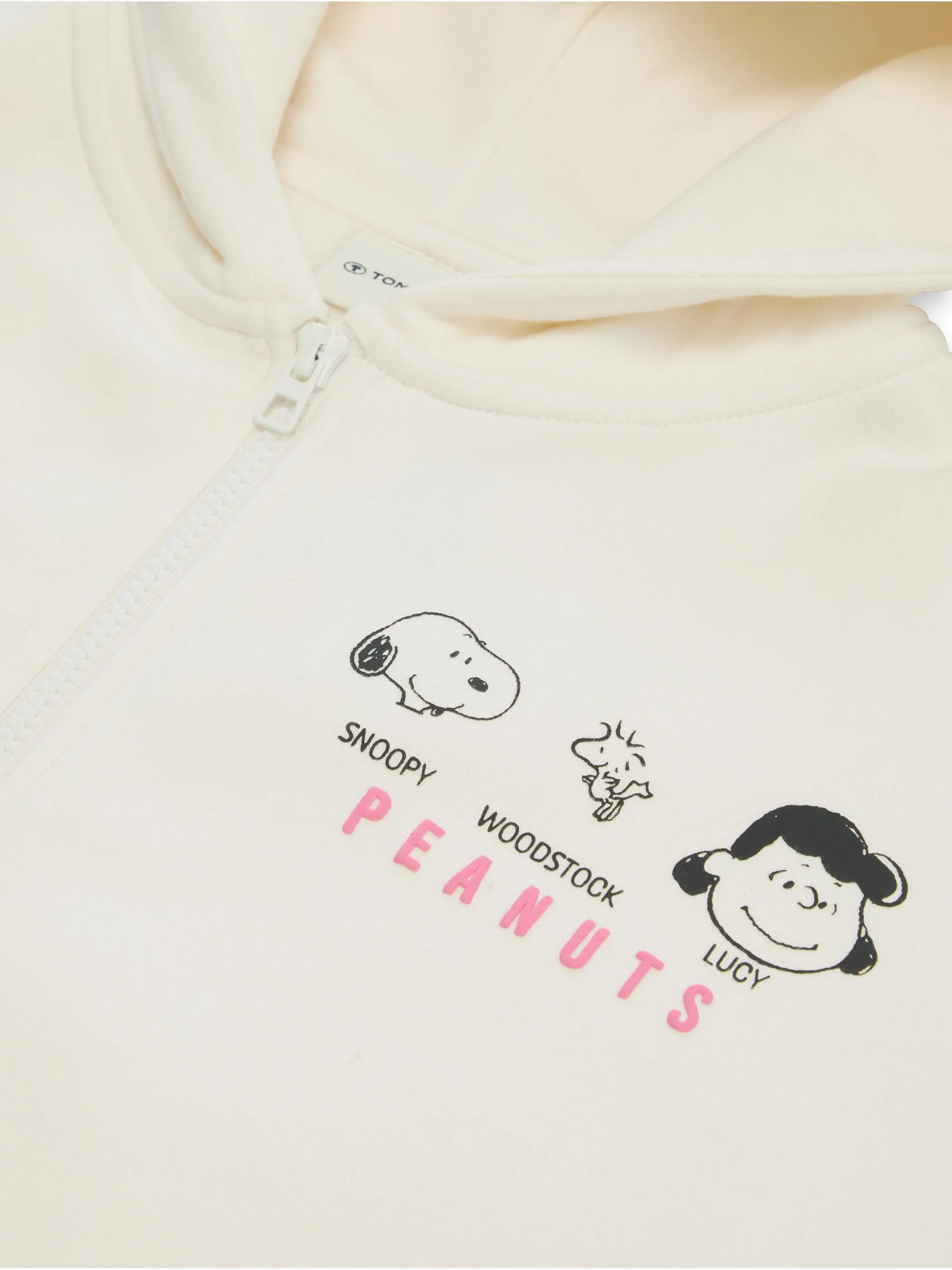 Tom Tailor 1052582 Peanuts printed hoody jacket Weiß 934455 10348 3