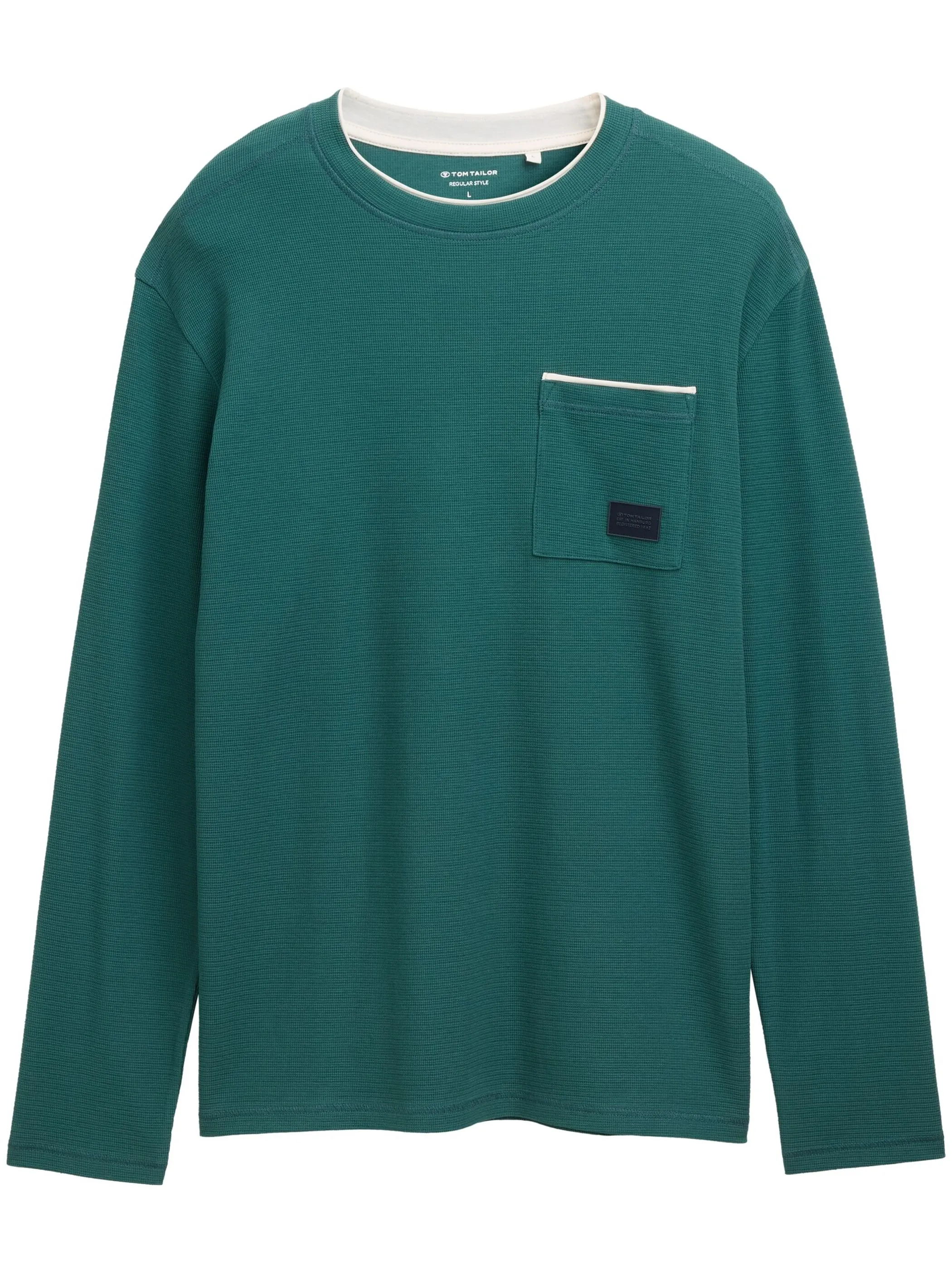 Tom Tailor 1047797 detailed longsleeve Grün 914869 14171 1