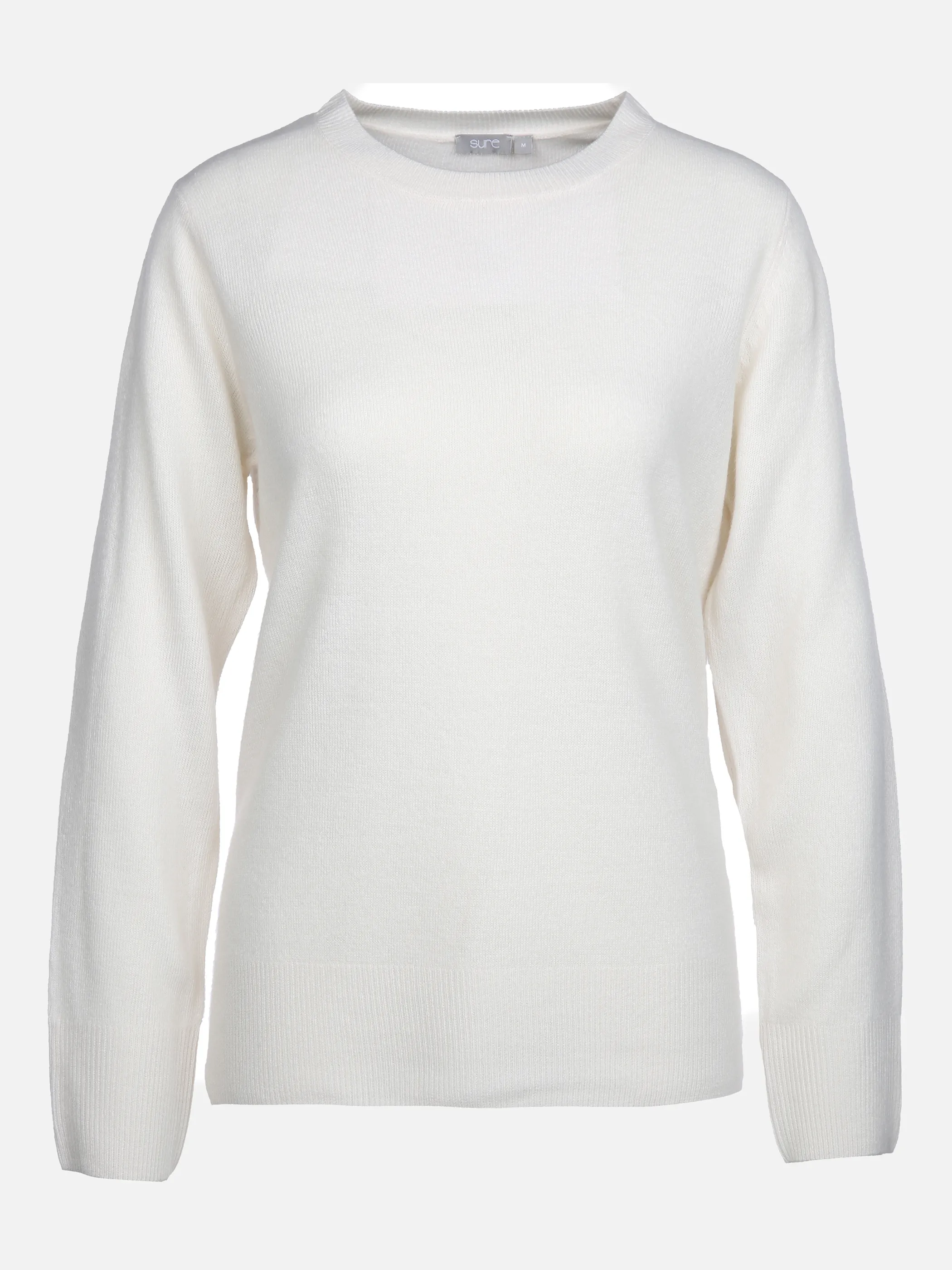 Sure Da-Rundhals-Pullover wie Cashm Weiß 856106 CREME 1
