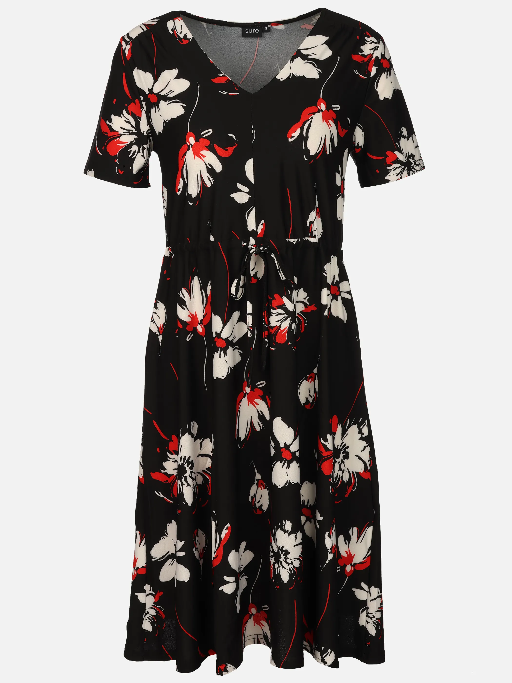 Sure Da-Jerseykleid alloverprint Schwarz 924165 RED 1