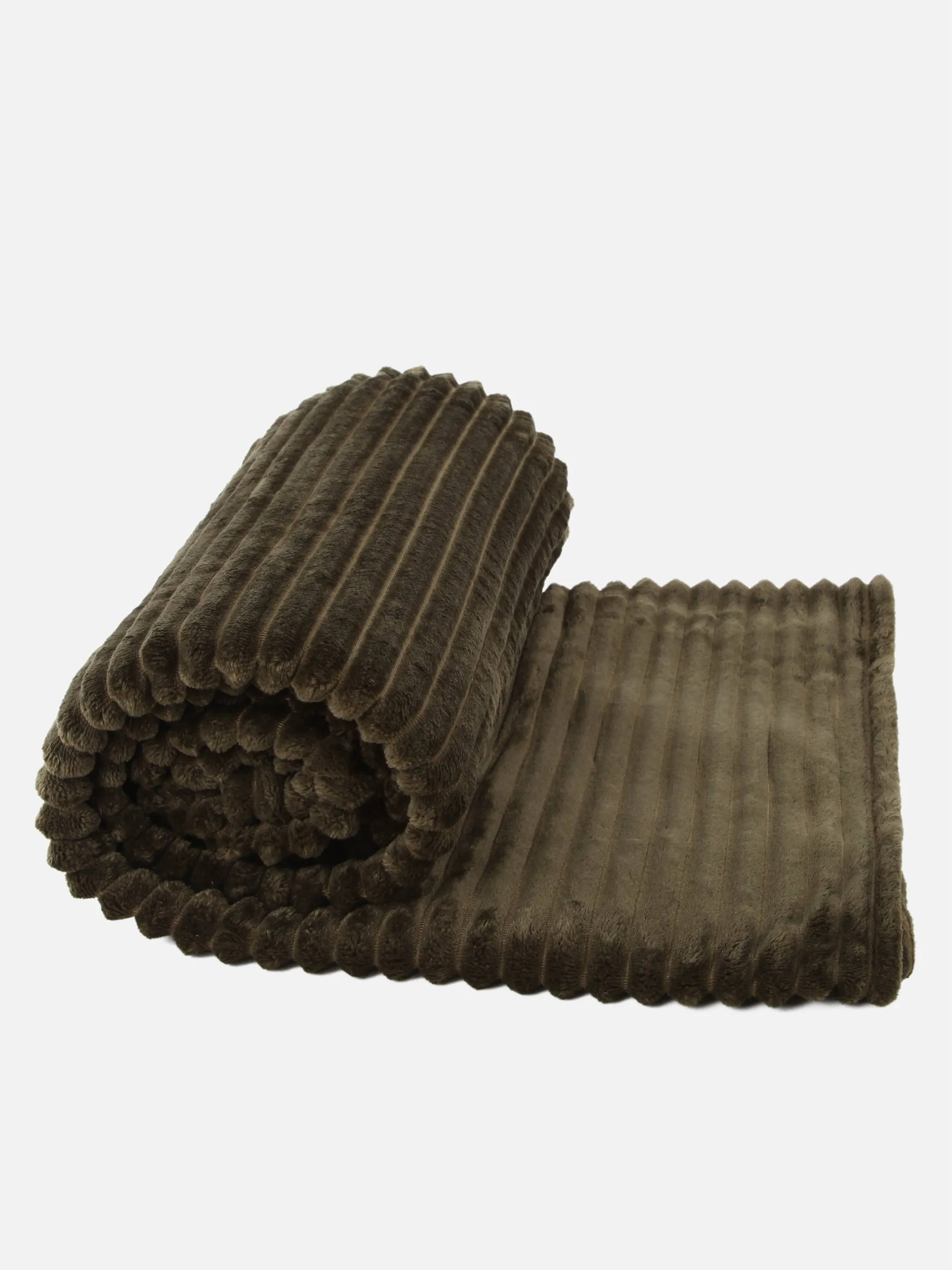 Dream House Wohndecke Rib Flanell uni Grün 932739 GRÜN 2