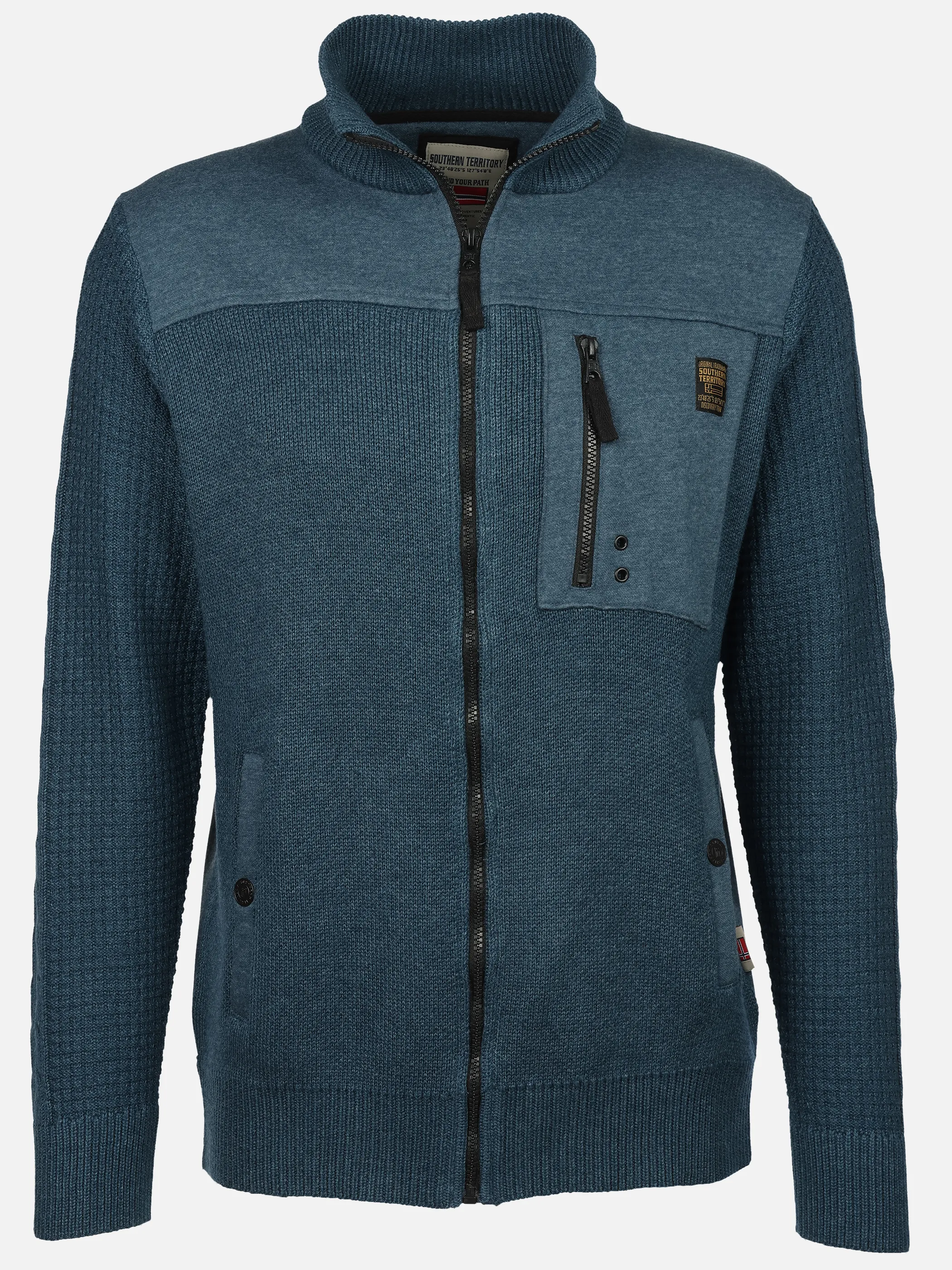 Southern Territory He. Sweatjacke Hybrid Batch Blau 931976 DENIM BL 1