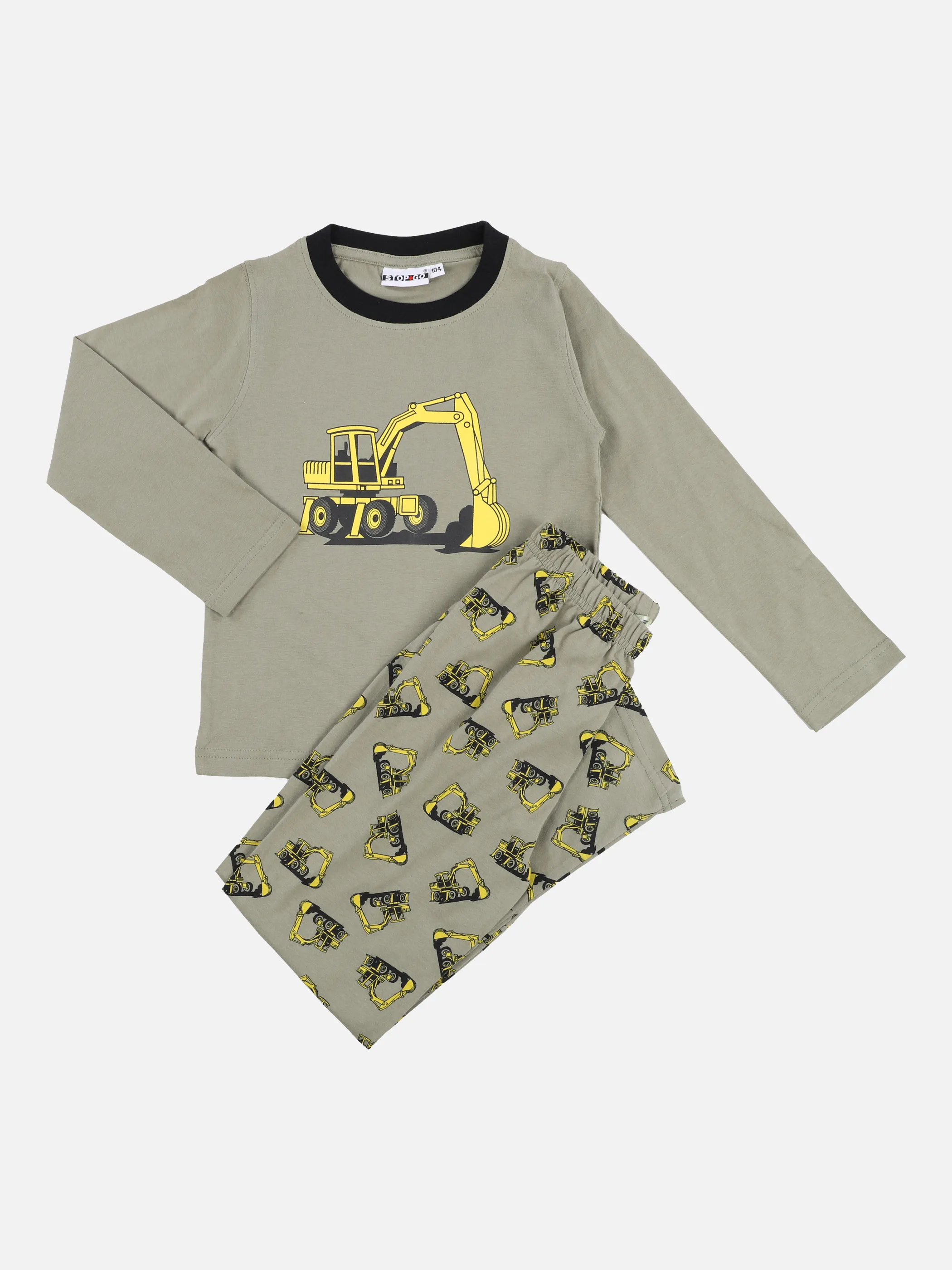 Stop + Go MB Pyjama lang Bagger Grün 870284 KHAKI 1