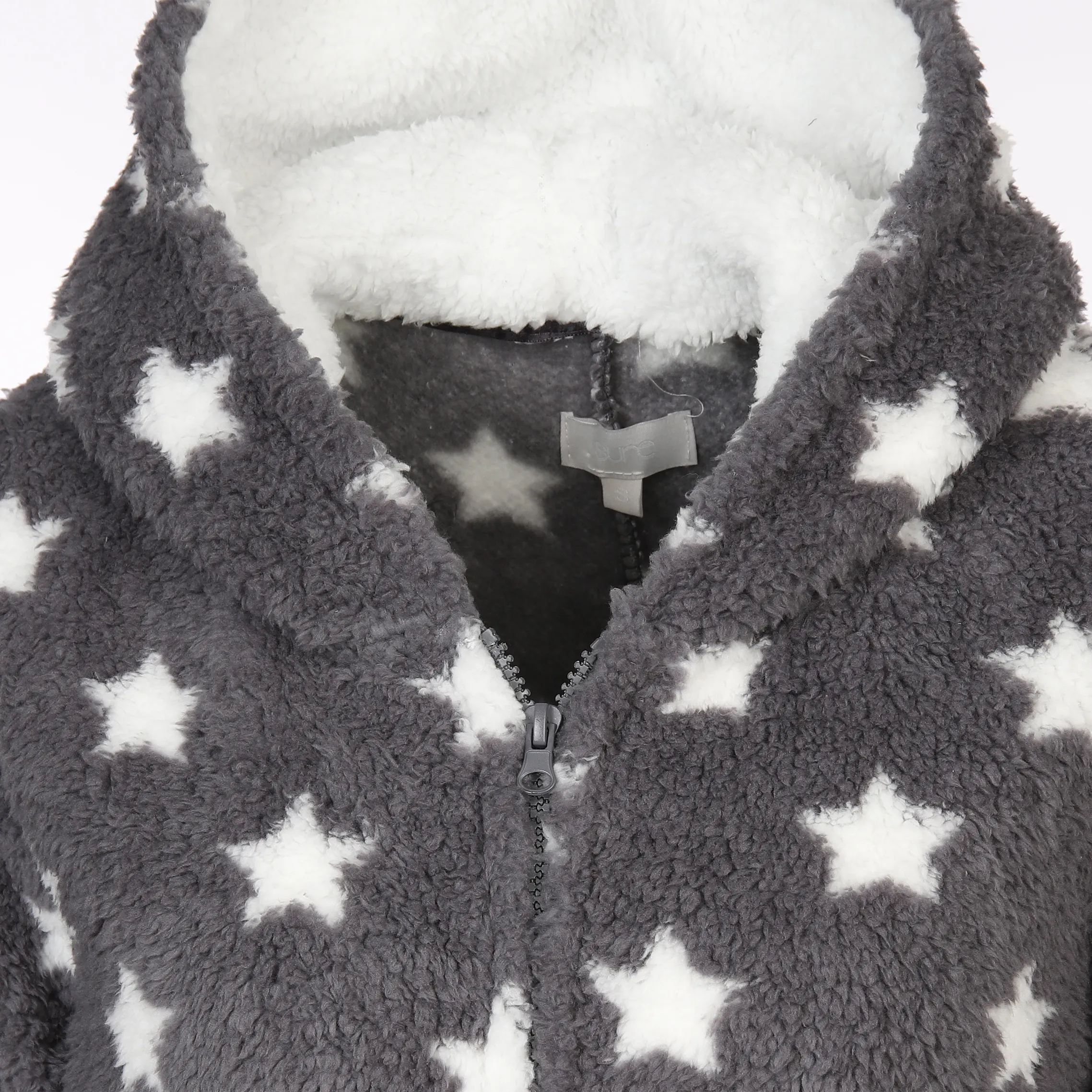 Sure Fleece Kuschel-Jumpsuit mit Kapuze Grau 885477 GR/CR 3