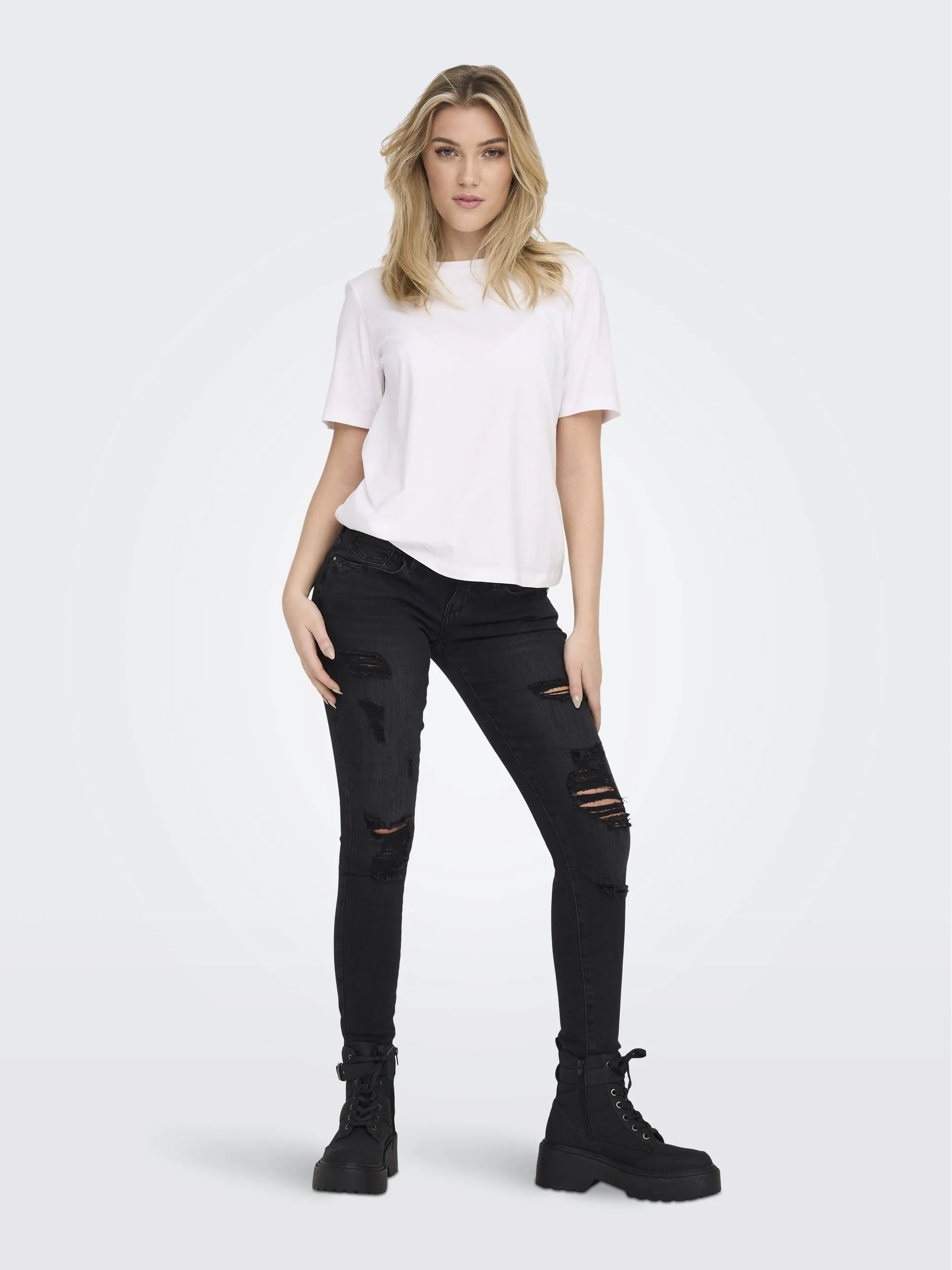 Only 15270390 ONLONLY S/S TEE JRS N Weiß 906665 177991