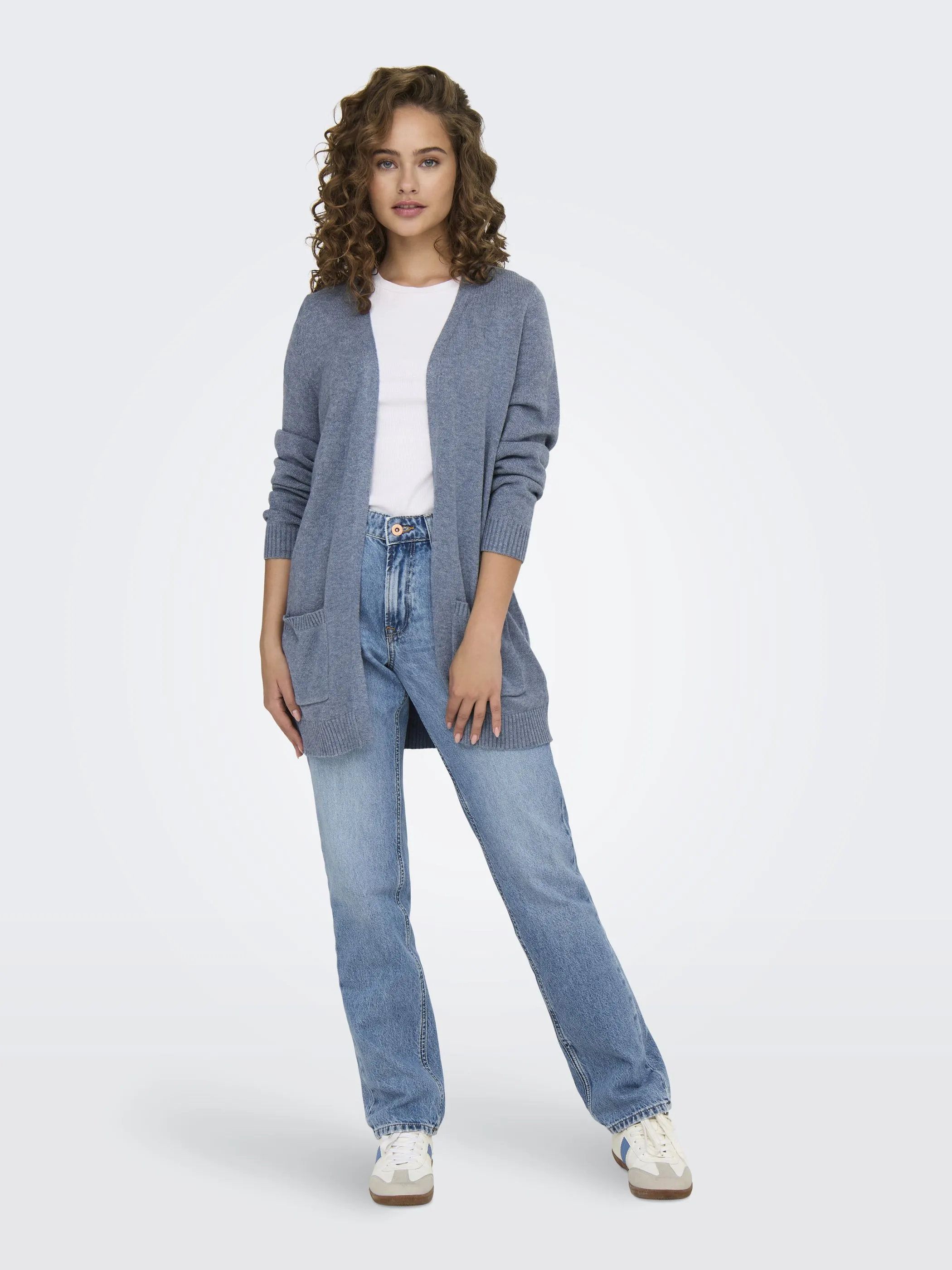 Only 15174274 ONLLESLY L/S OPEN CAR Blau 827401 187243004 4 Only 15174274 ONLLESLY L/S OPEN CAR Blau 827401 187243004 4