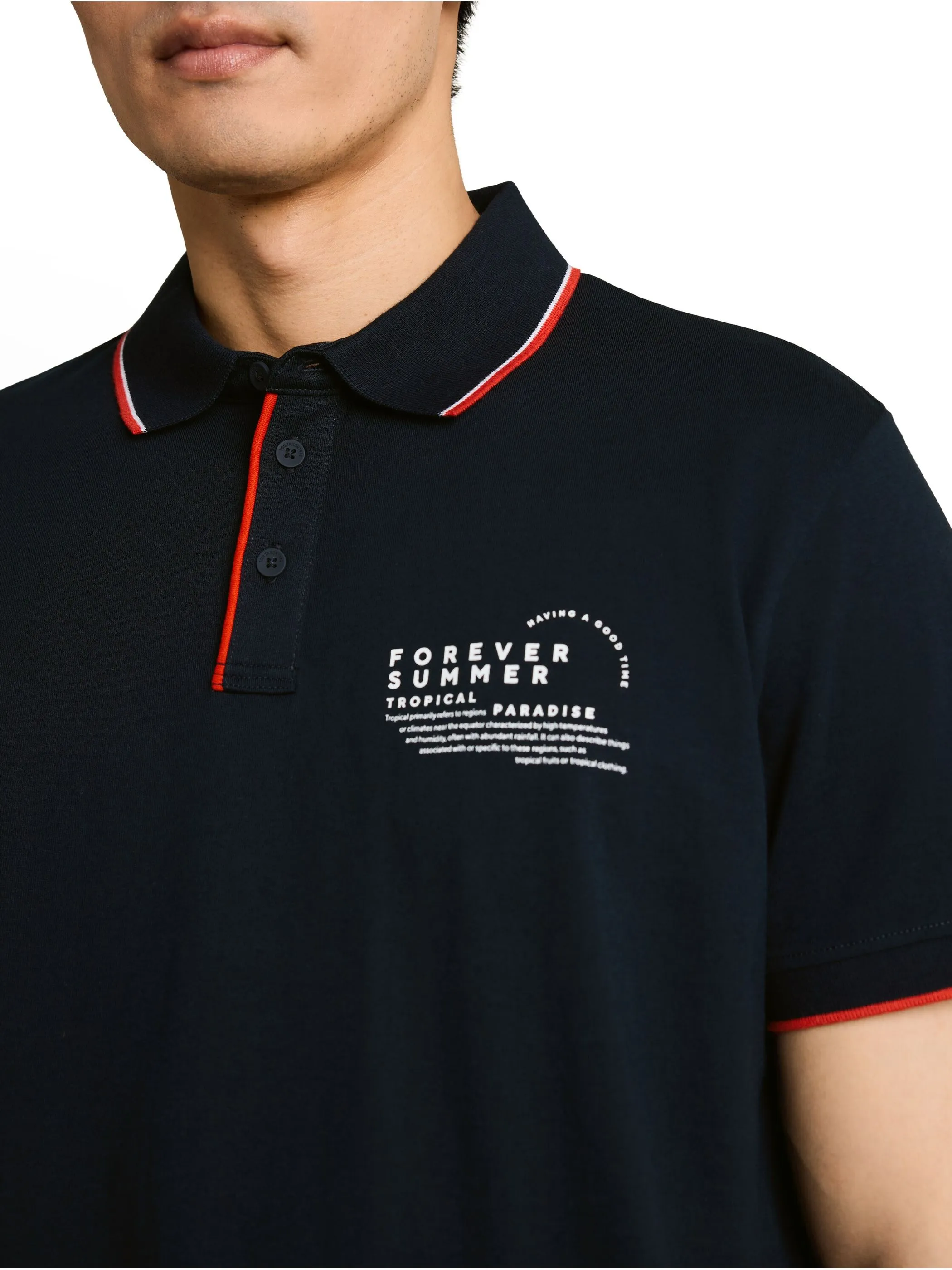Tom Tailor 1053338 printed polo Blau 926458 10668 3