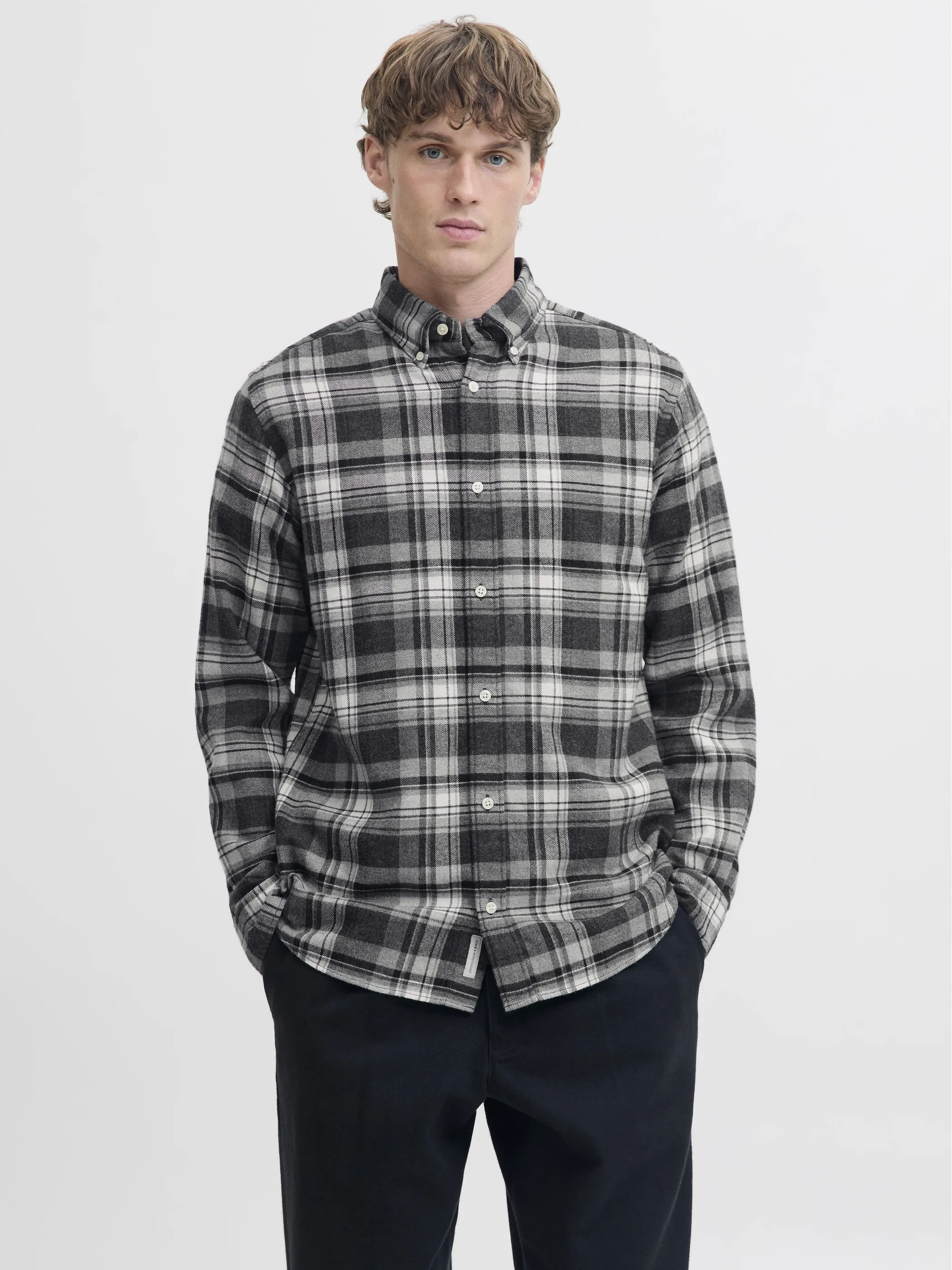 Jack&Jones Premium 12286224 JPRBLUBARKLEY FLANNEL Grau 917830 176543 5