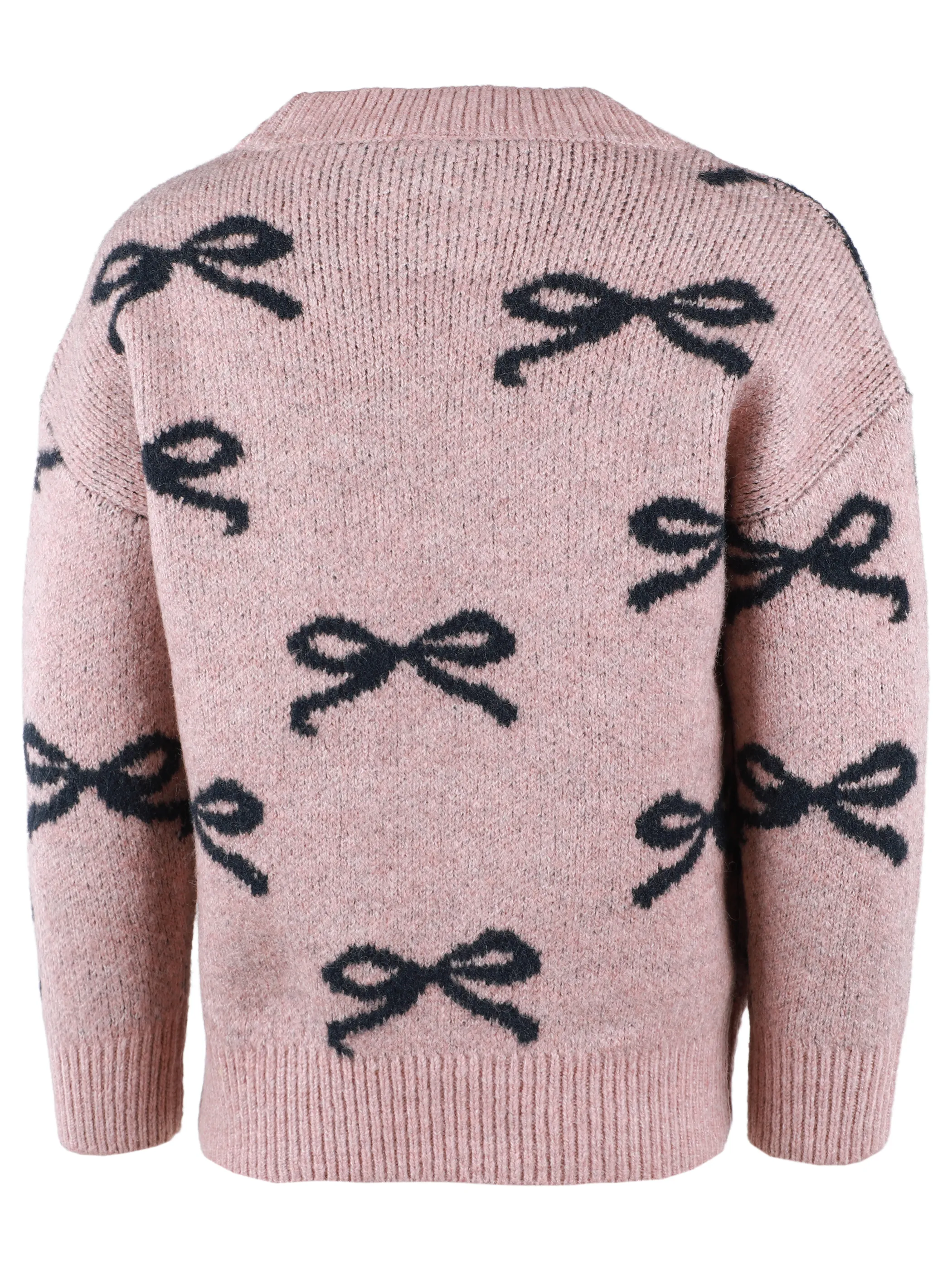 One Way KM Jaquard Pullover mit Schleifen AOP in rosa Rosa 916328 ROSA 2