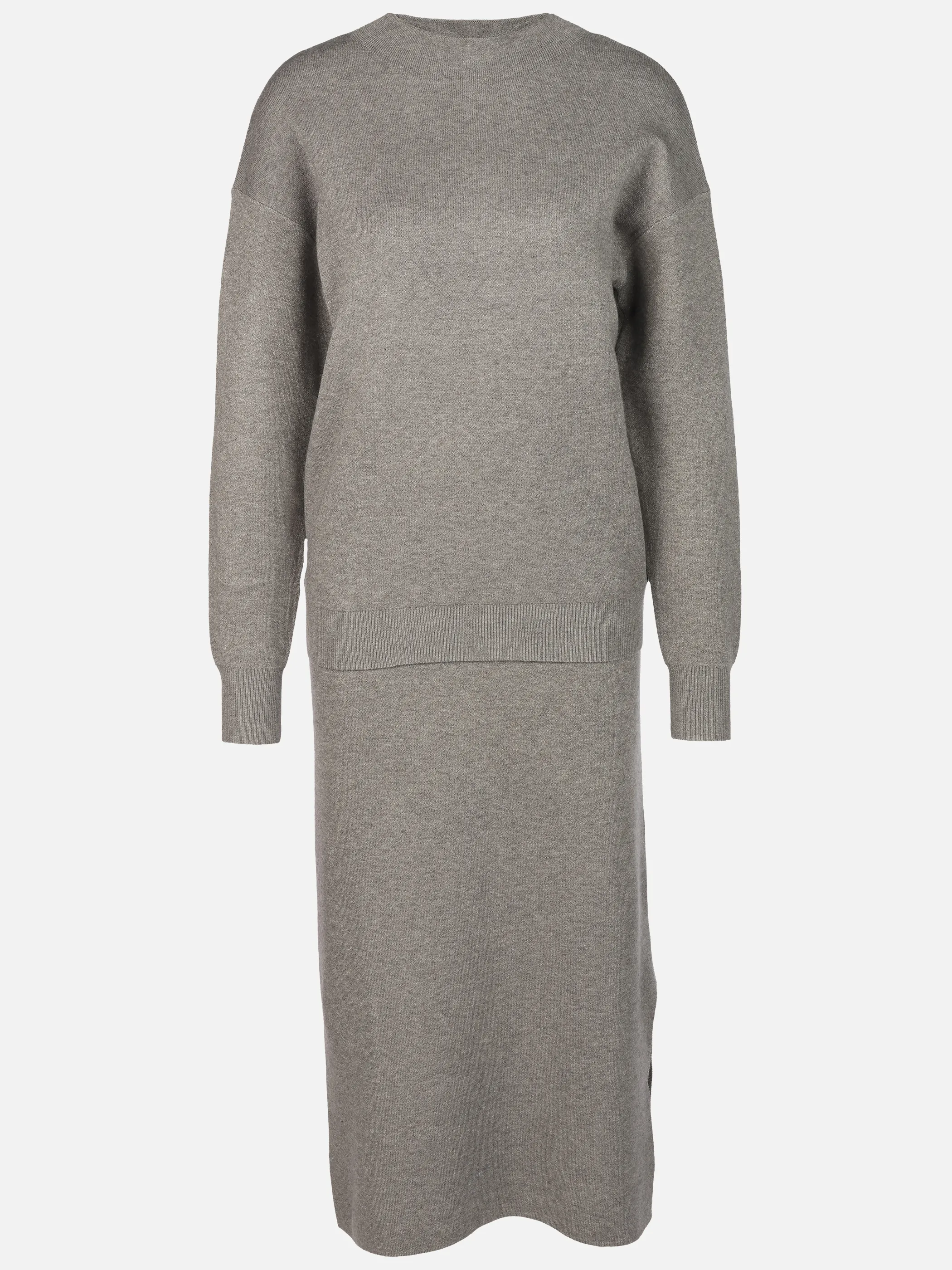 Lisa Tossa Da-Strickset Pullover u. Rock Silber 916289 HELLGRAU 1