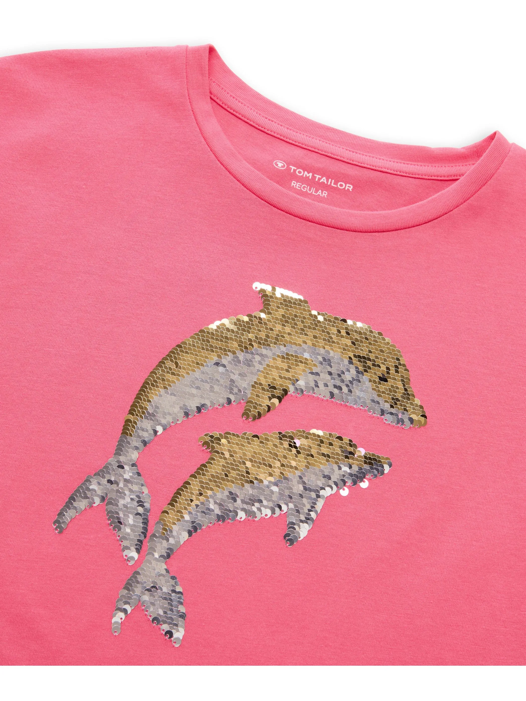 Tom Tailor 1051038 reversible sequin T-shirt Pink 929654 11821 3