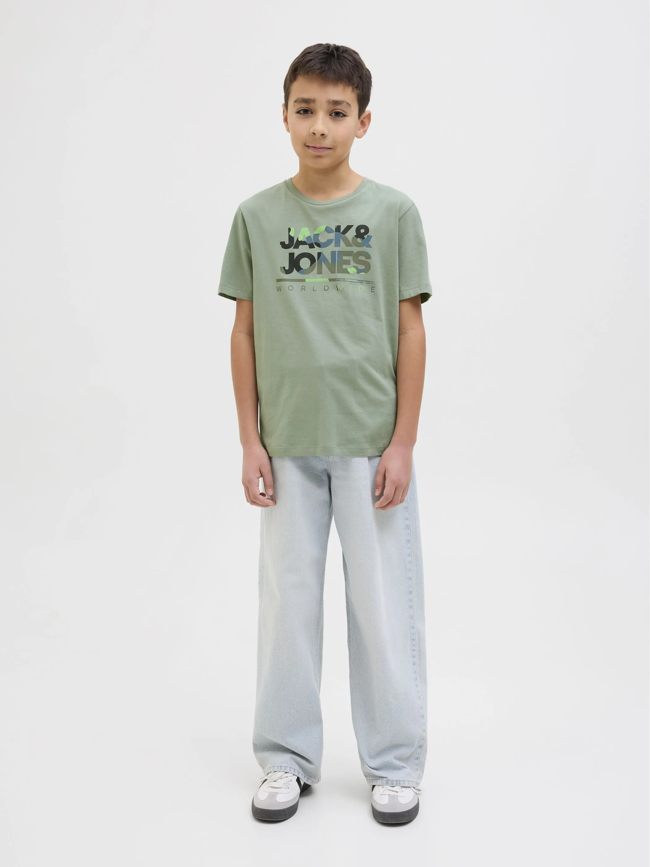 Jack&Jones Junior 12259476 JJLUKE TEE SS CREW NE Grün 907284 176366003 2