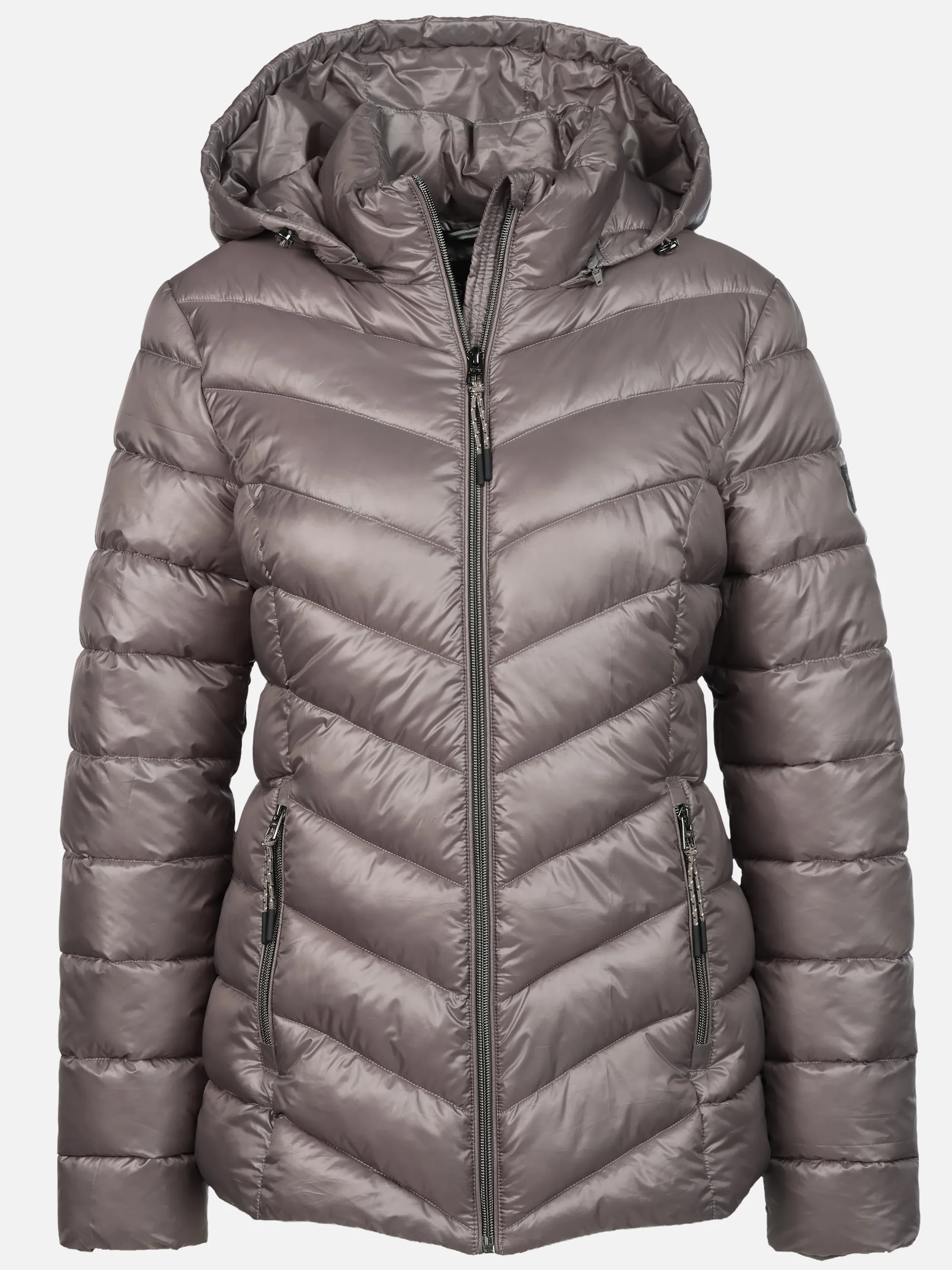 Sure Da. Steppjacke mit abnehmbarer Kapuze Grau 928651 SILVER 1