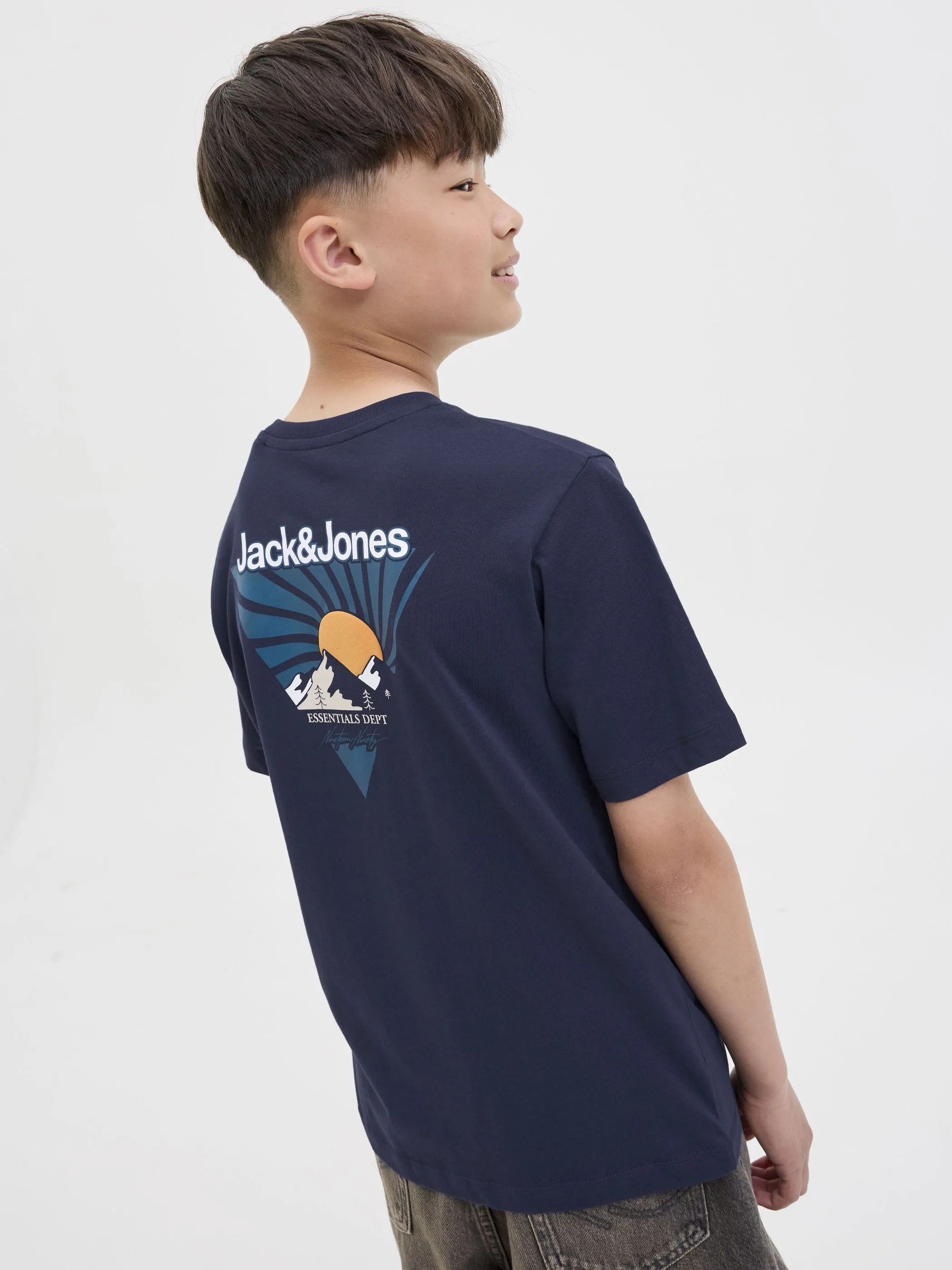 Jack&Jones Junior 12279668 JJMINE TEE SS CREW NE Blau 914247 175876