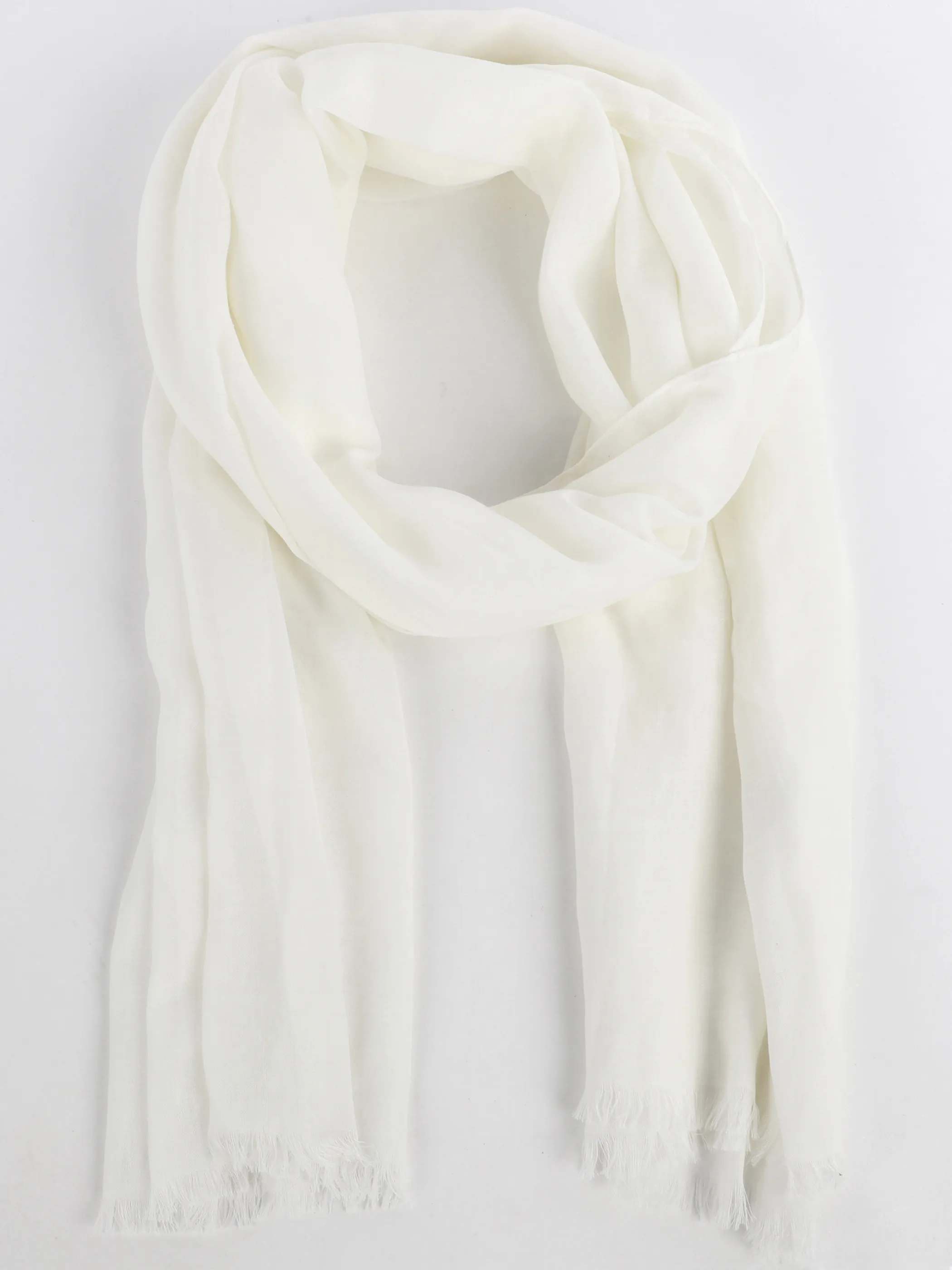 Lisa Tossa Da-Schal mit Fransen Weiß 906520 OFFWHITE 1