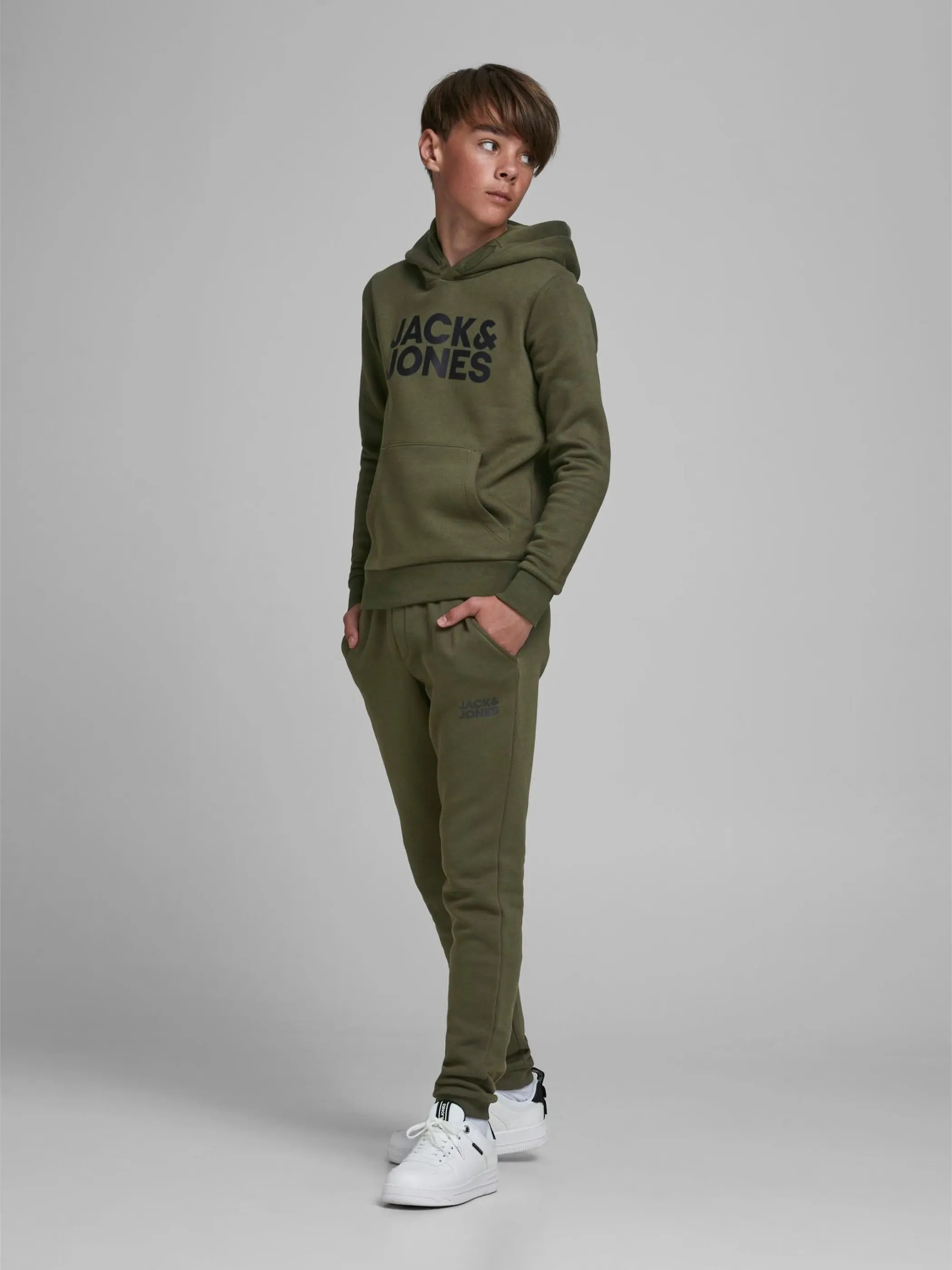 Jack&Jones Junior 12152841 JJECORP LOGO SWEAT HO Blau 847246 176578006 2