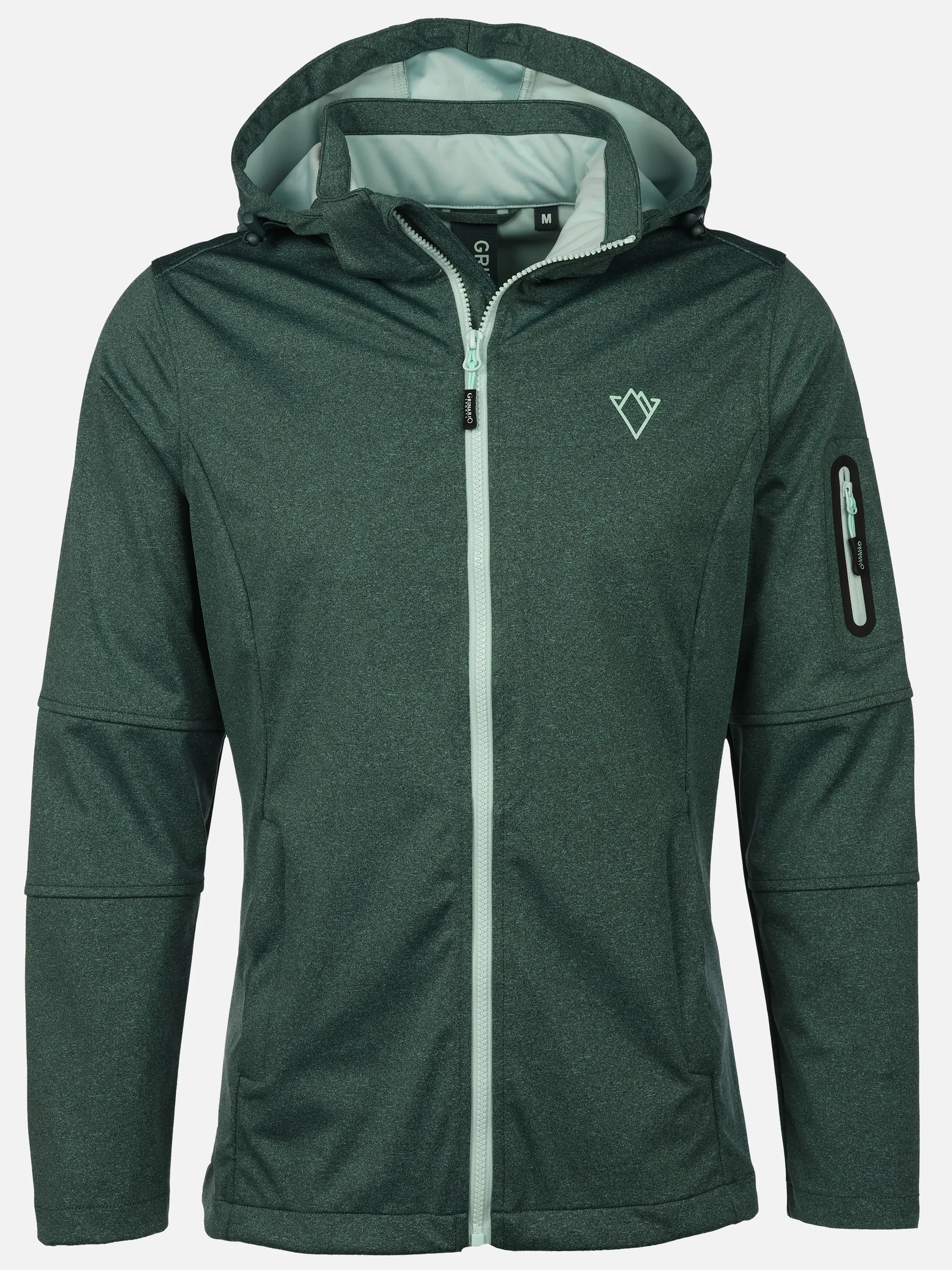 Grinario Sports Da-Softshelljacke, m. Kapuze, meliert Türkis 921006 PETROLMINT 1