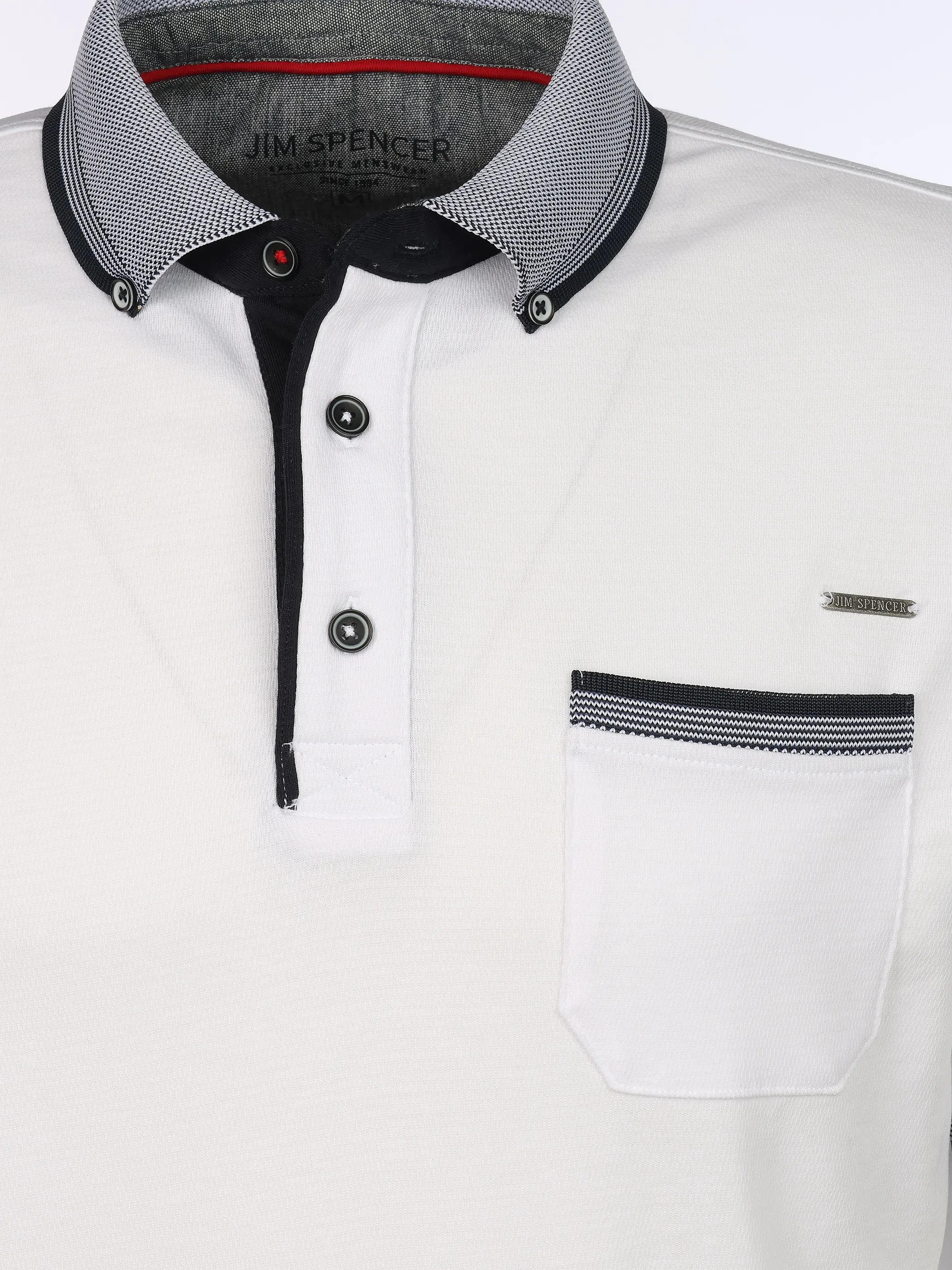 Jim Spencer He. Poloshirt 1/2 Arm Jacquard chi chi Weiß 922530 WHITE 3