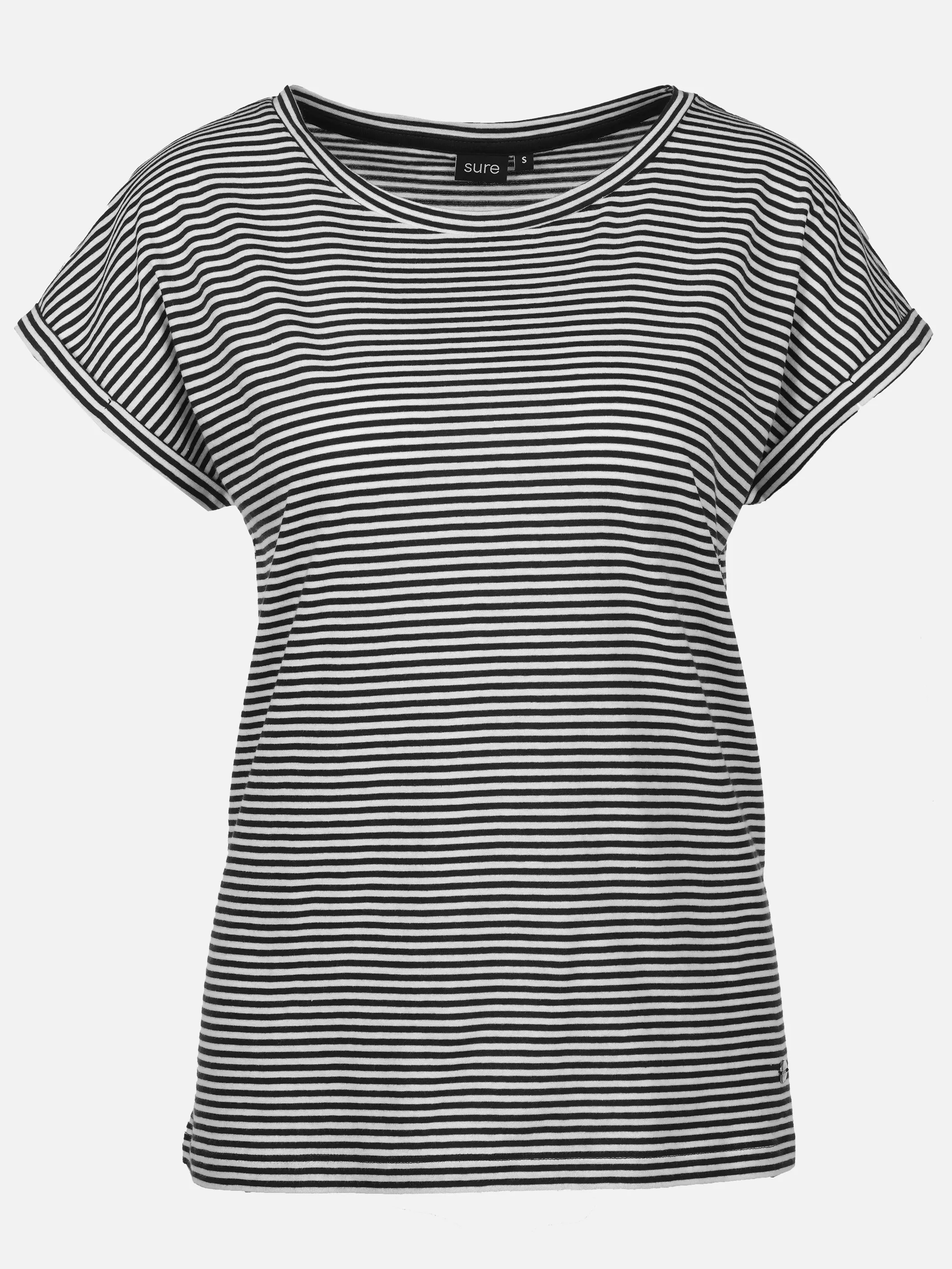 Sure Da-Streifen-T-Shirt Schwarz 922010 BLACK 1