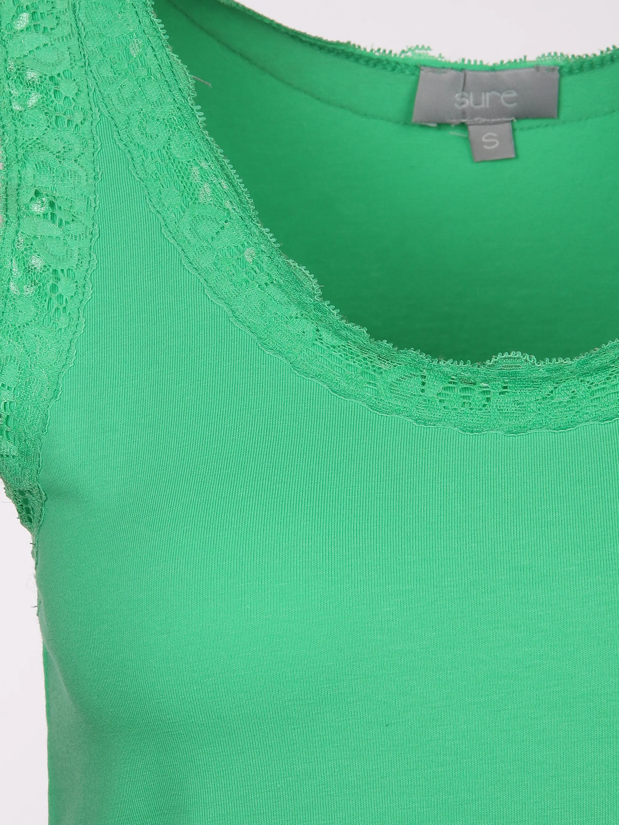 Sure Da-Top m. Spitzendetail Grün 893038 IRISHGREEN 3
