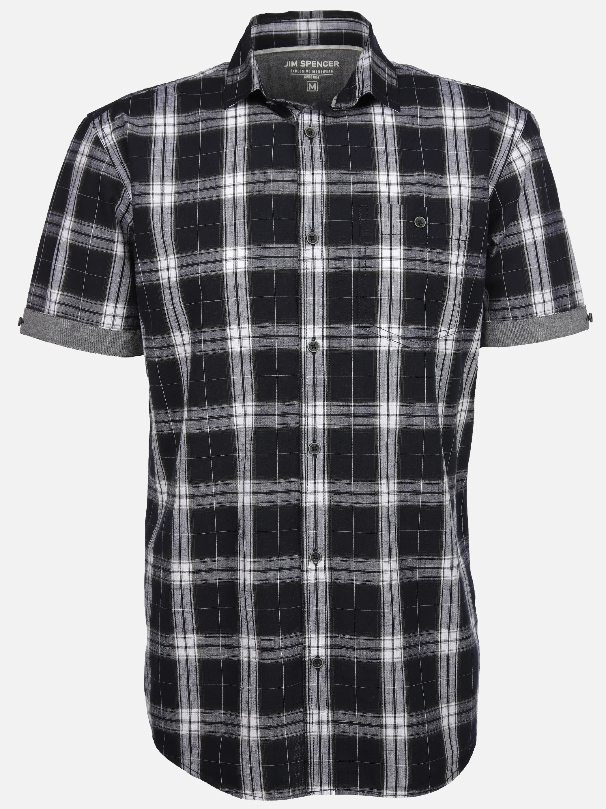 Jim Spencer He. Freizeithemd 1/2 Arm yd gemustert Marine 908750 NAVY 1 Jim Spencer He. Freizeithemd 1/2 Arm yd gemustert Marine 908750 NAVY 1