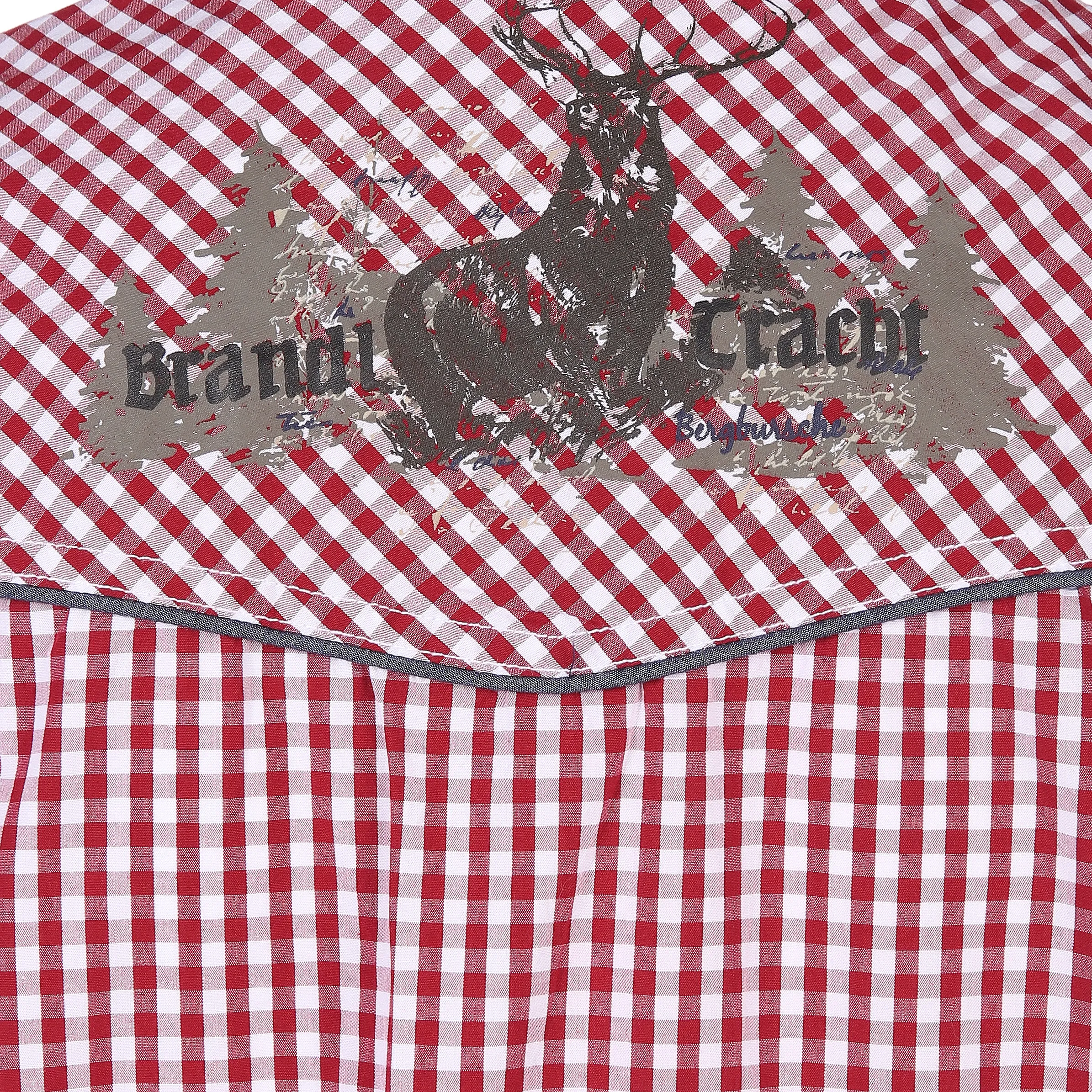 Brandl Tracht He. Trachtenhemd 1/1 Arm weste Rot 821410 RED 3