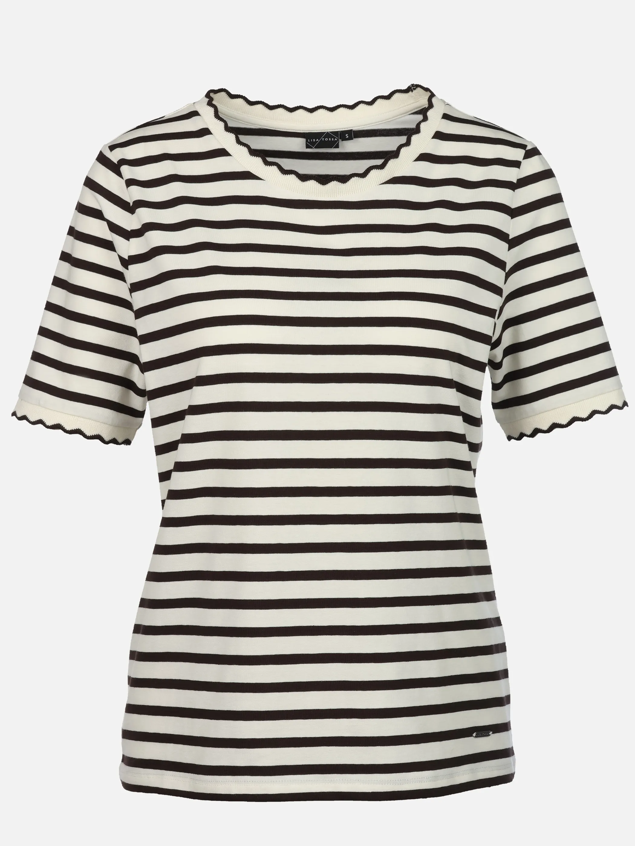 Lisa Tossa Da-Ringelshirt m. Rundhals Braun 930543 CHOCOLATE 1