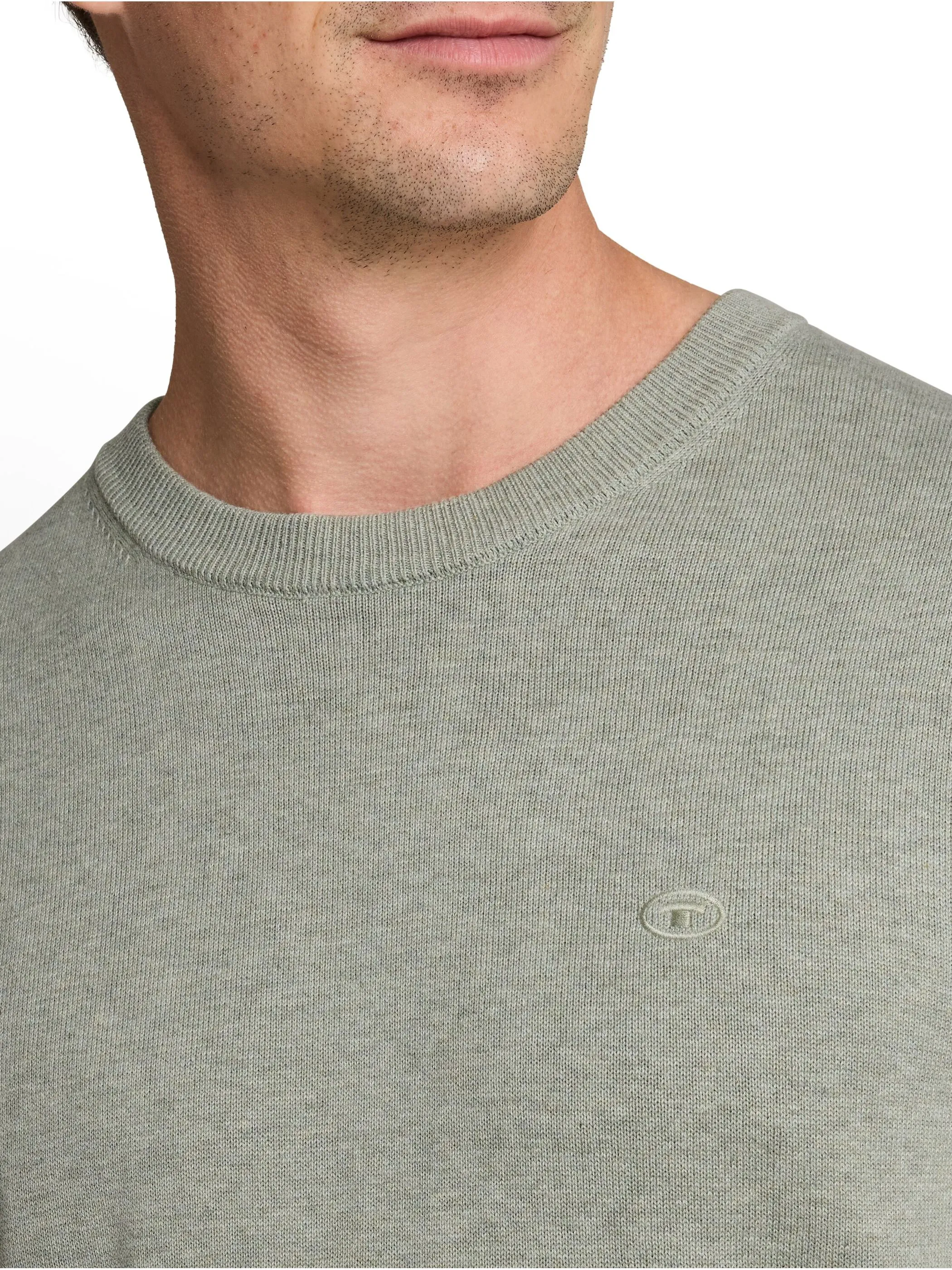 Tom Tailor 1039805 NOS basic crewneck knit Grün 898460 41004 3