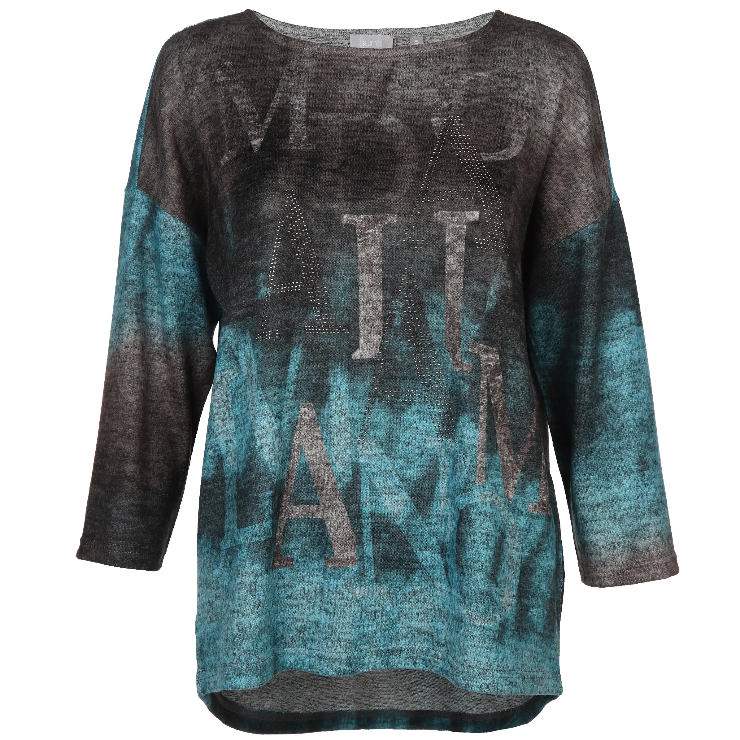 Sure Da-Flauschshirt m. Strass Blau 886683 BRIGHT SKY 1