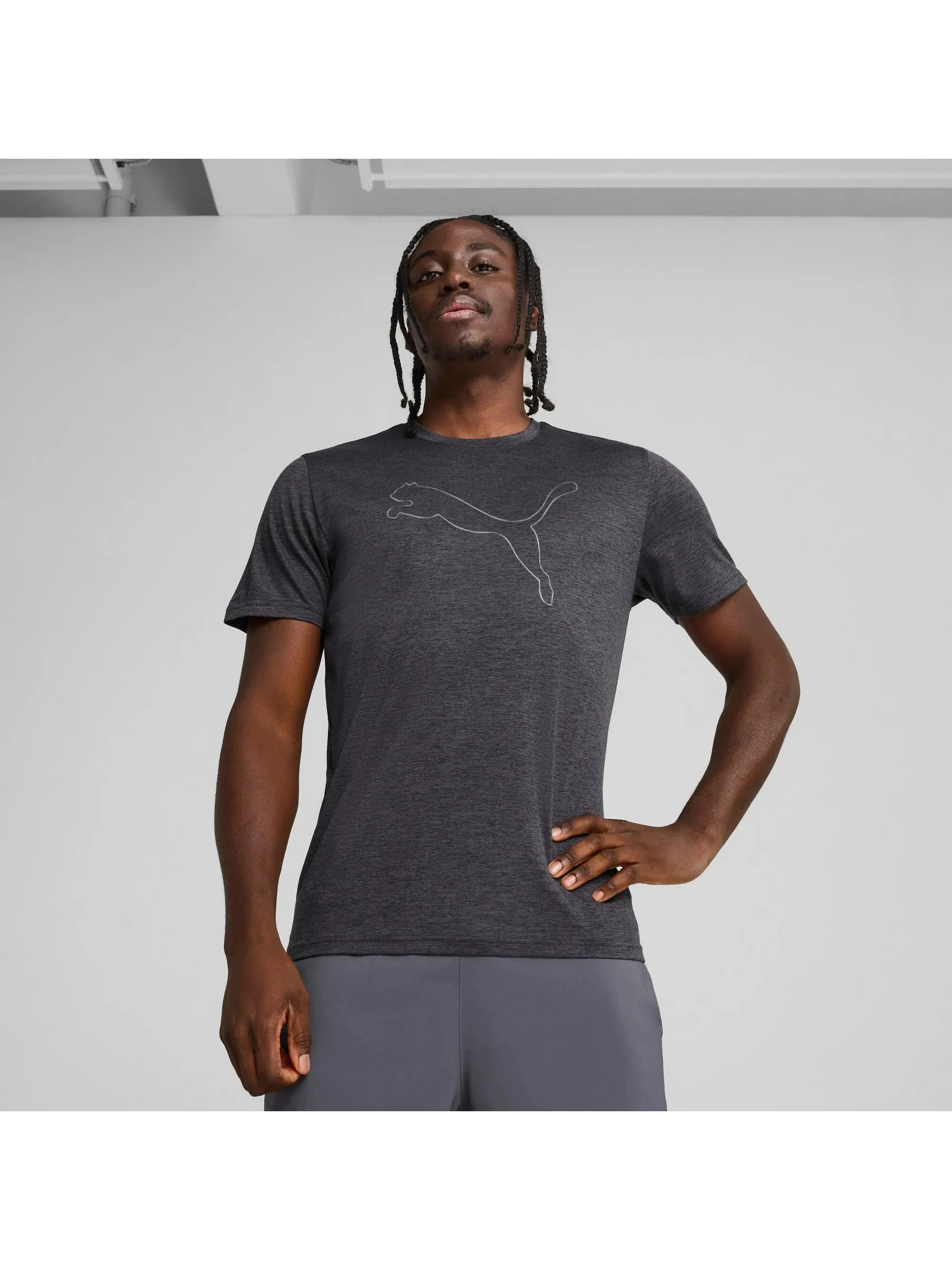 Puma 525907 He-T-Shirt Heather Cat ESSENTIAL Grau 904555 0069 3