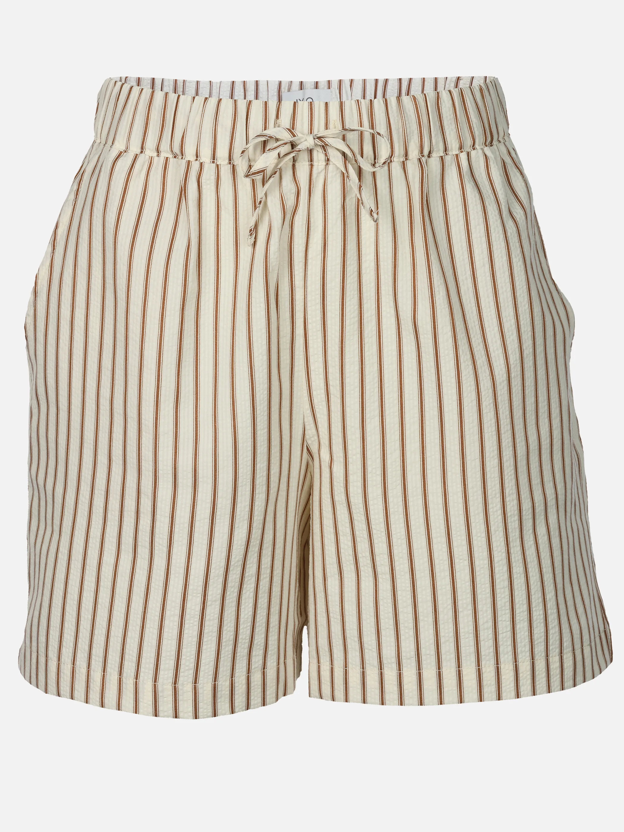 IX-O YF Ladies Shorts with stripes Braun 923021 BRAUN 1