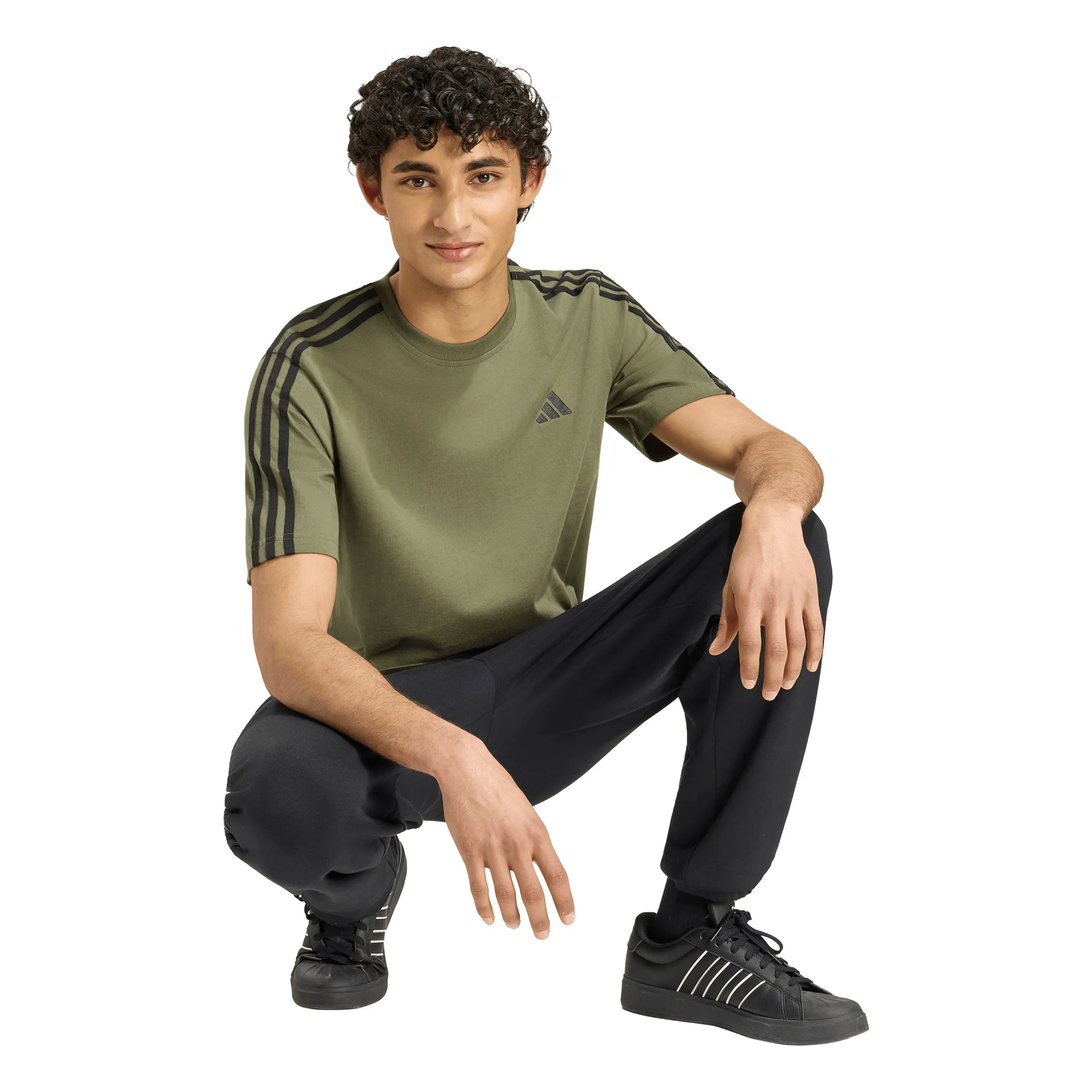 Adidas KY4114 He-T-Shirt ESS 3S SJ 100% CO, olive Oliv 929525 000 2