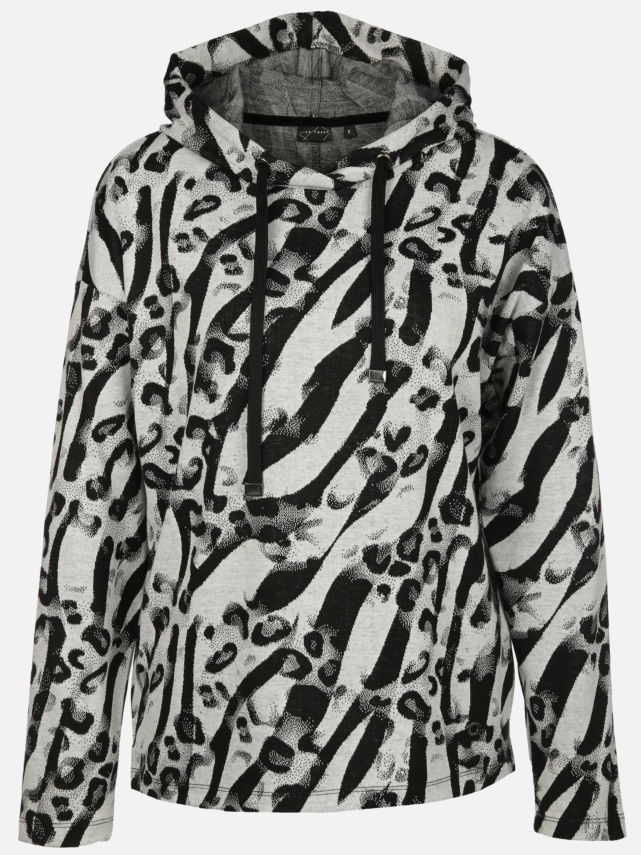 Lisa Tossa Da-Jacquard-Shirt Schwarz 913178 SW/OFFW 1