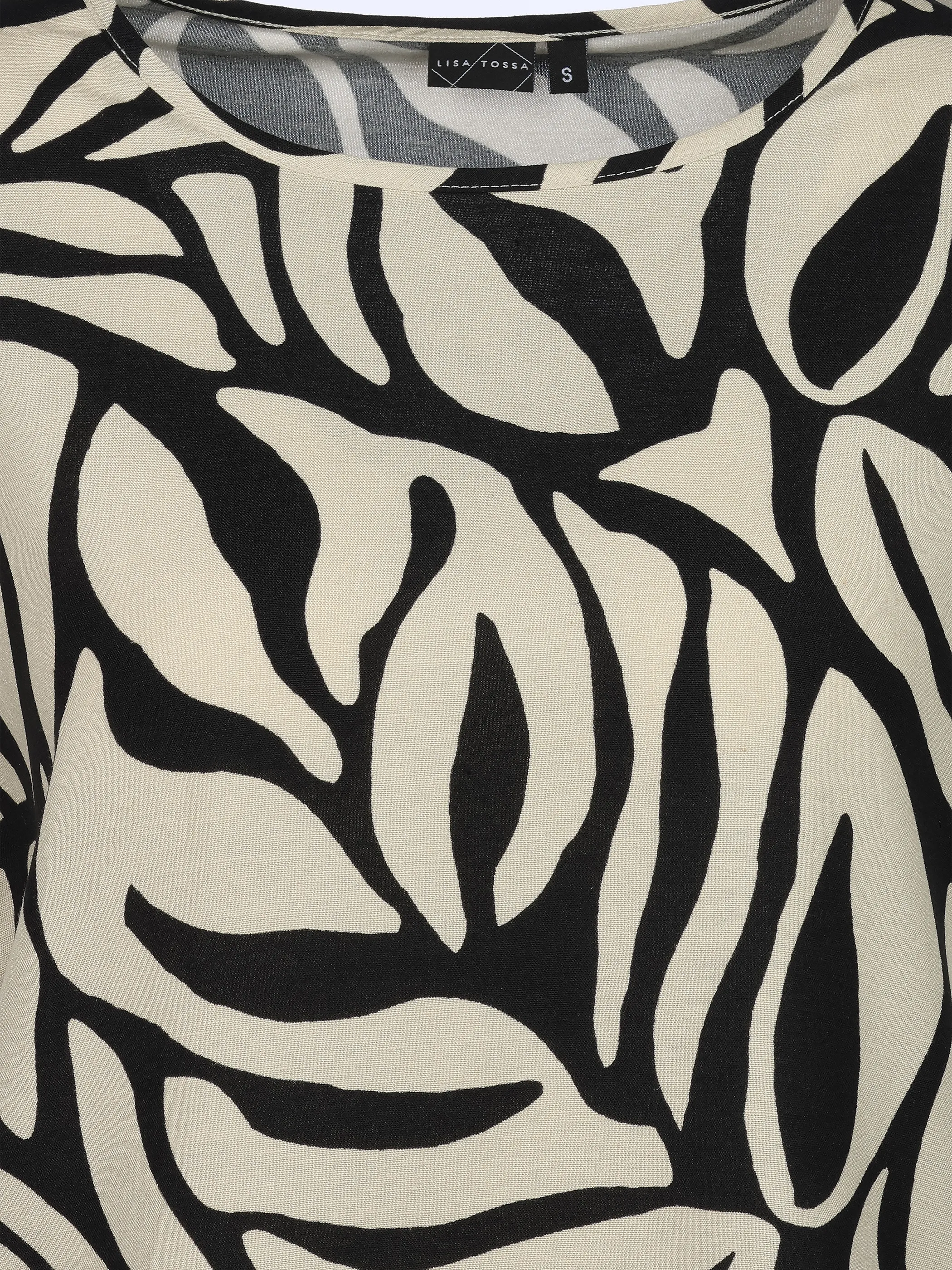 Lisa Tossa Da-Materialmix T-Shirt Beige 926208 OAK 3