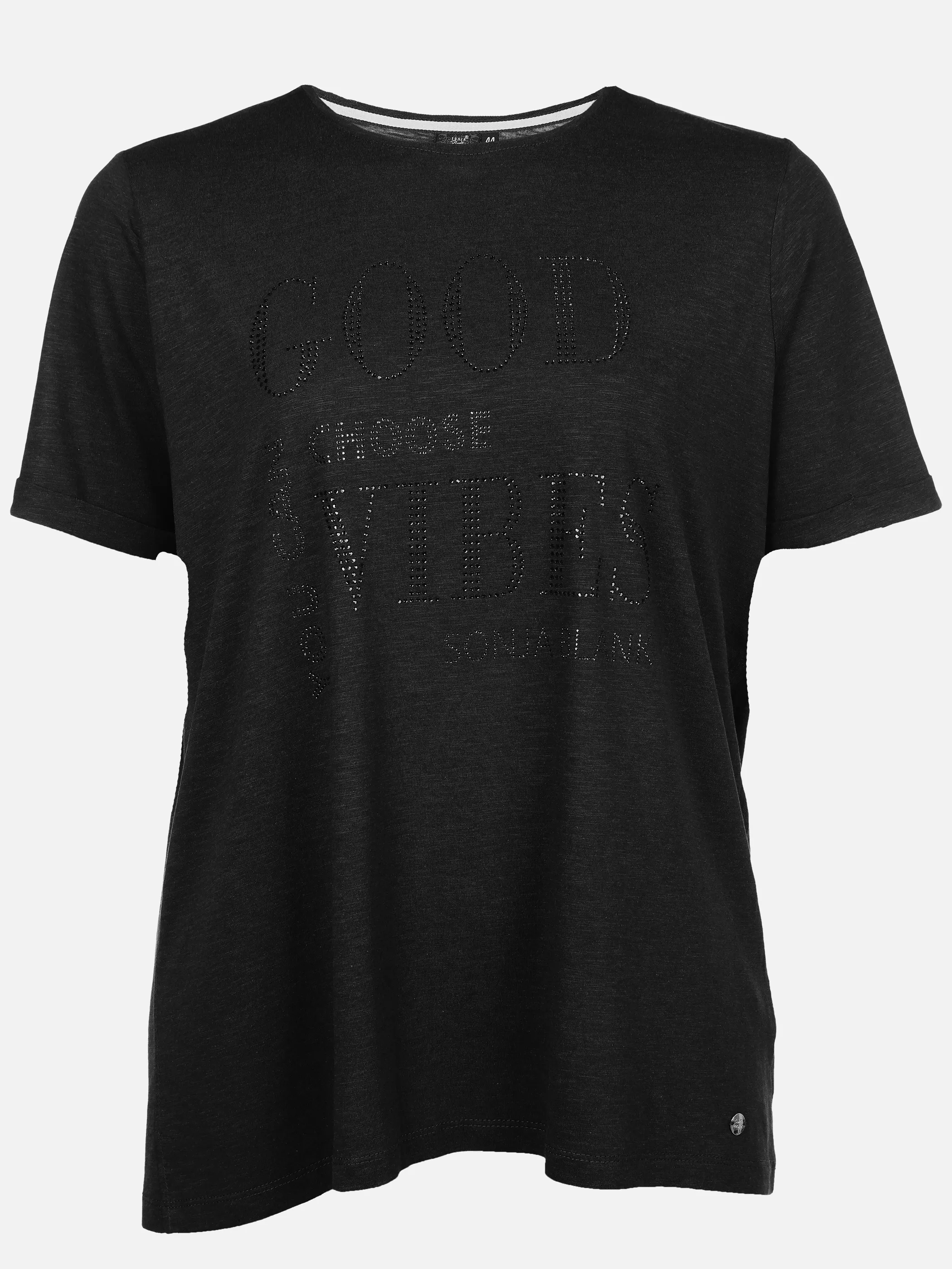 Sonja Blank Da-gr.Gr. T-Shirt m. Print Schwarz 908102 BLACK 3