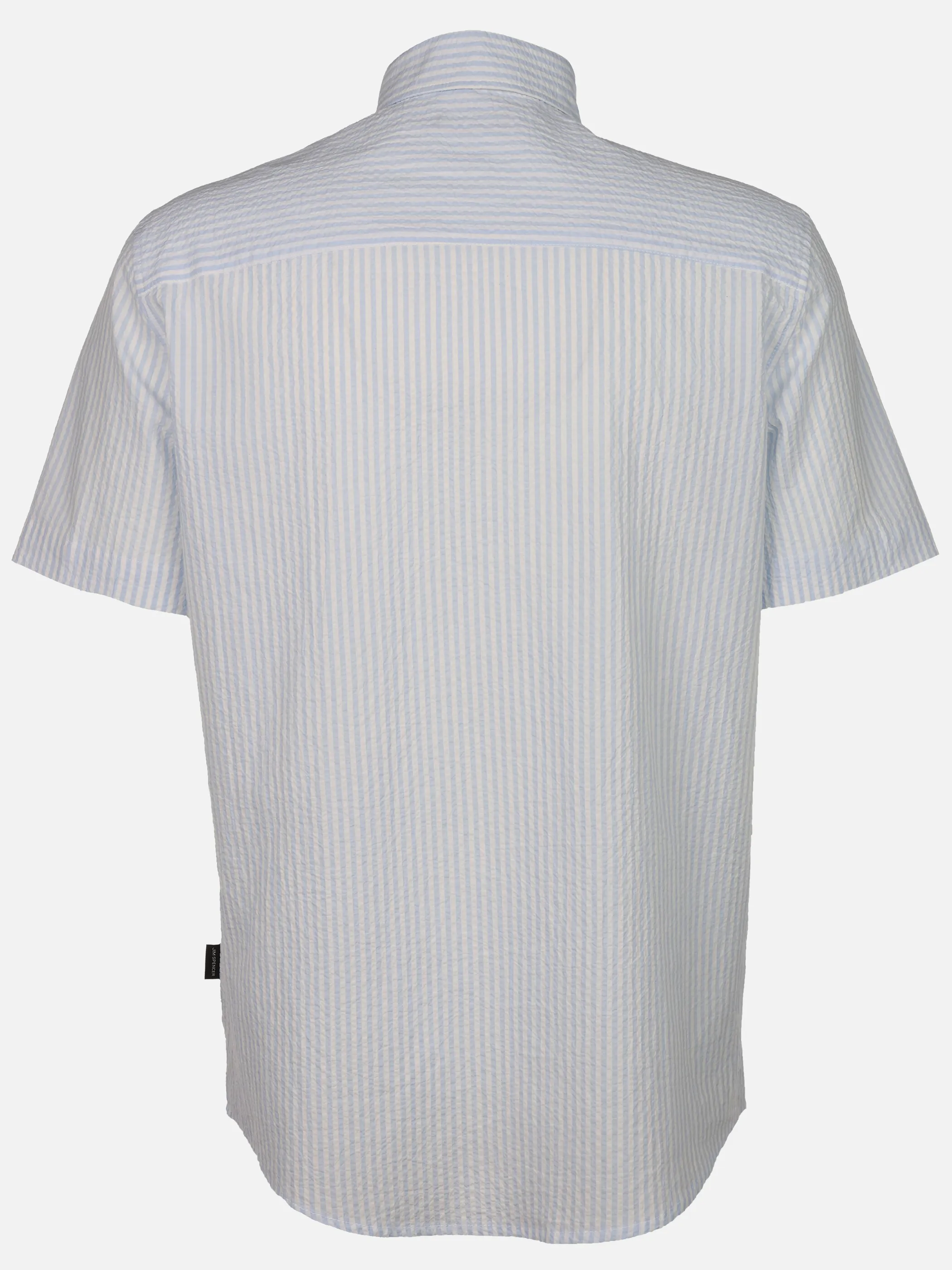 Jim Spencer He. Seersuckerhemd 1/2 Arm premium Blau 925170 BLUESTRIPE 2