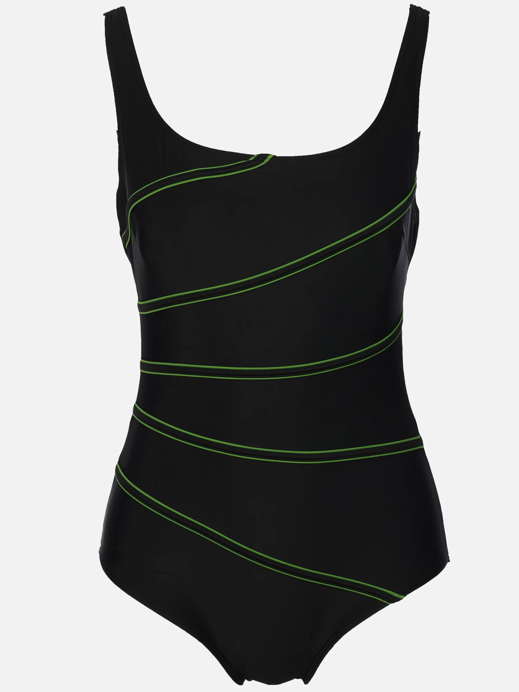 Grinario Sports Da-Badeanzug, gr.Gr., m. Kontraststreifen Schwarz 922523 BLACK 1