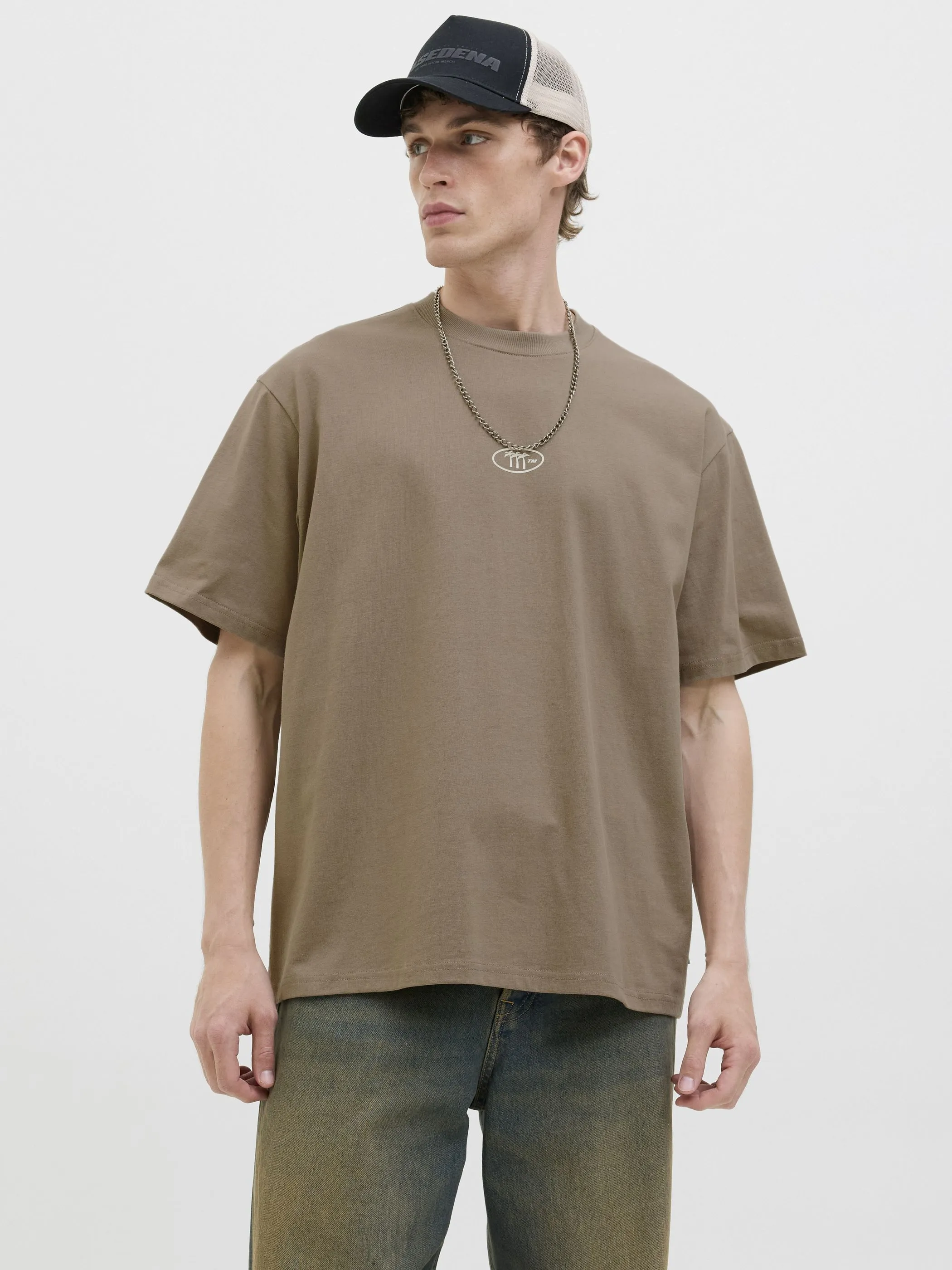 Jack Jones 12276762 JCORETREAT TEXT BACK Braun 910512 176193 4