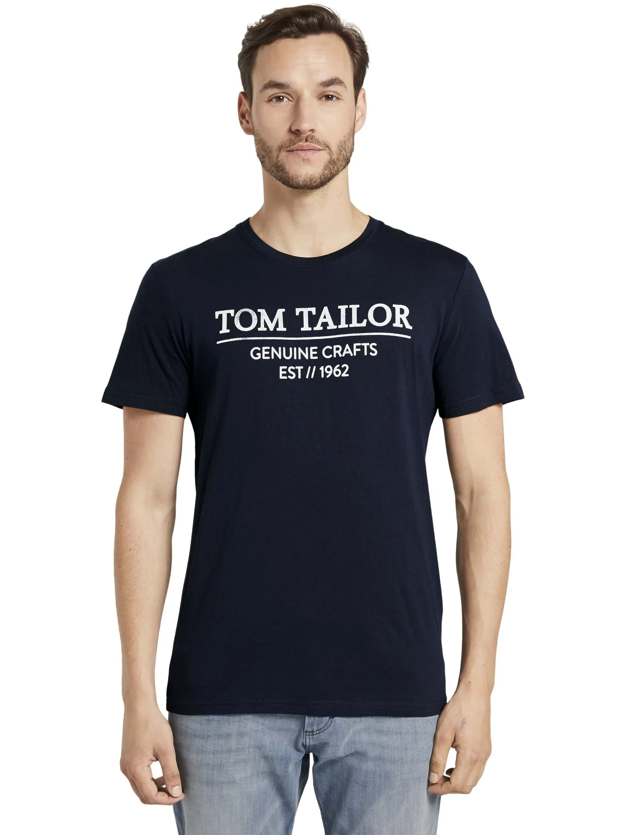 Tom Tailor 1021229 NOS t-shirt print Log Blau 842807 10668 5
