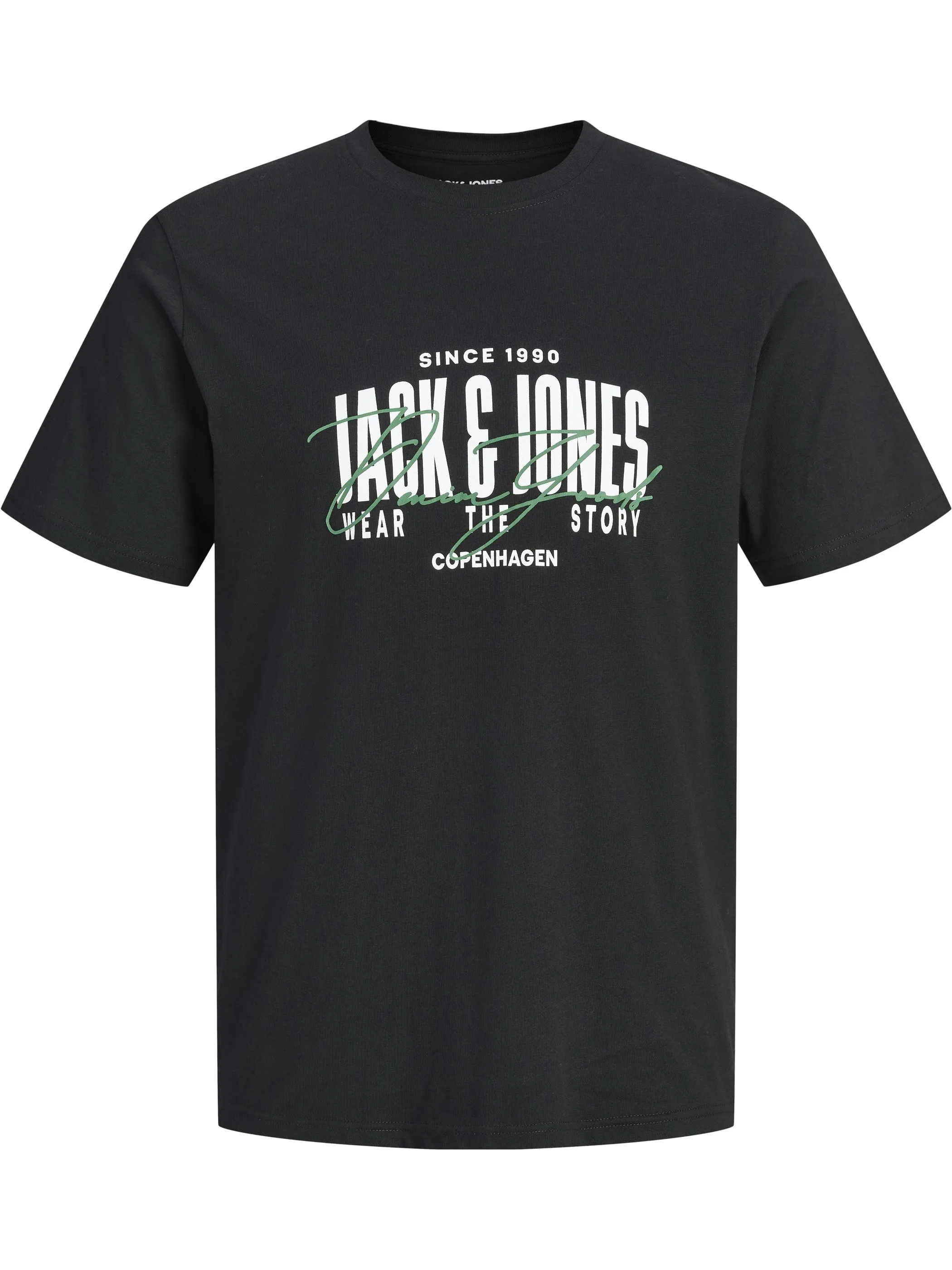 Jack Jones 12298488 JJAERO TEE SS CREW NE Schwarz 928692 178012002 1