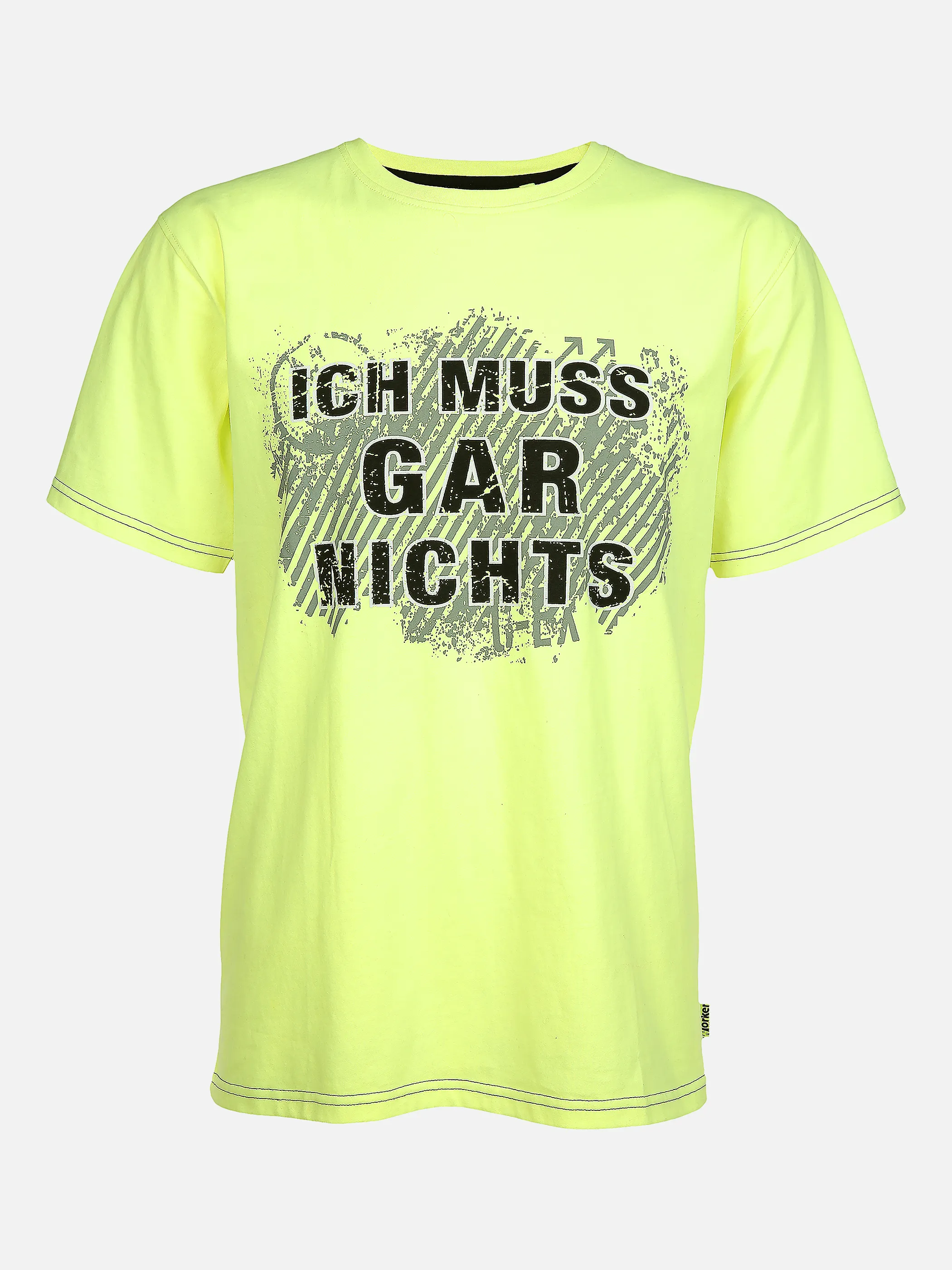 Worker He. T-Shirt 1/2 Arm Sprüche Gelb 861655 NEON YELLO 1