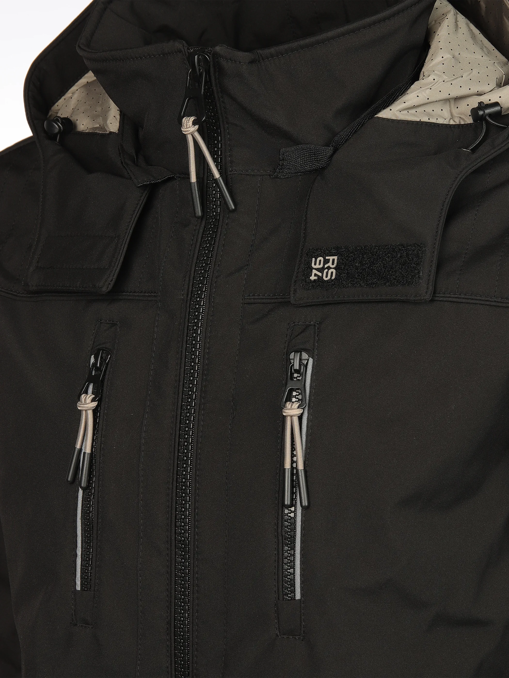 Jim Spencer He. Softshelljacke mit Kapuze Schwarz 912653 290 4